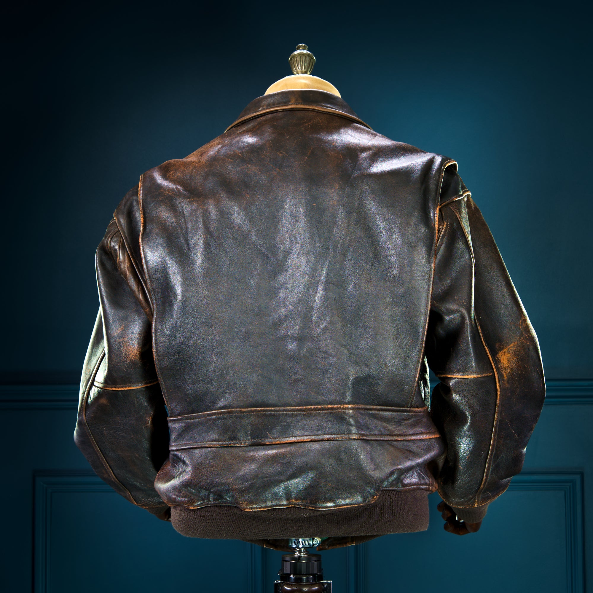 Vintage 1980s Avirex G1 Sheepskin Brown Bomber Flight Leather Jacket “L”