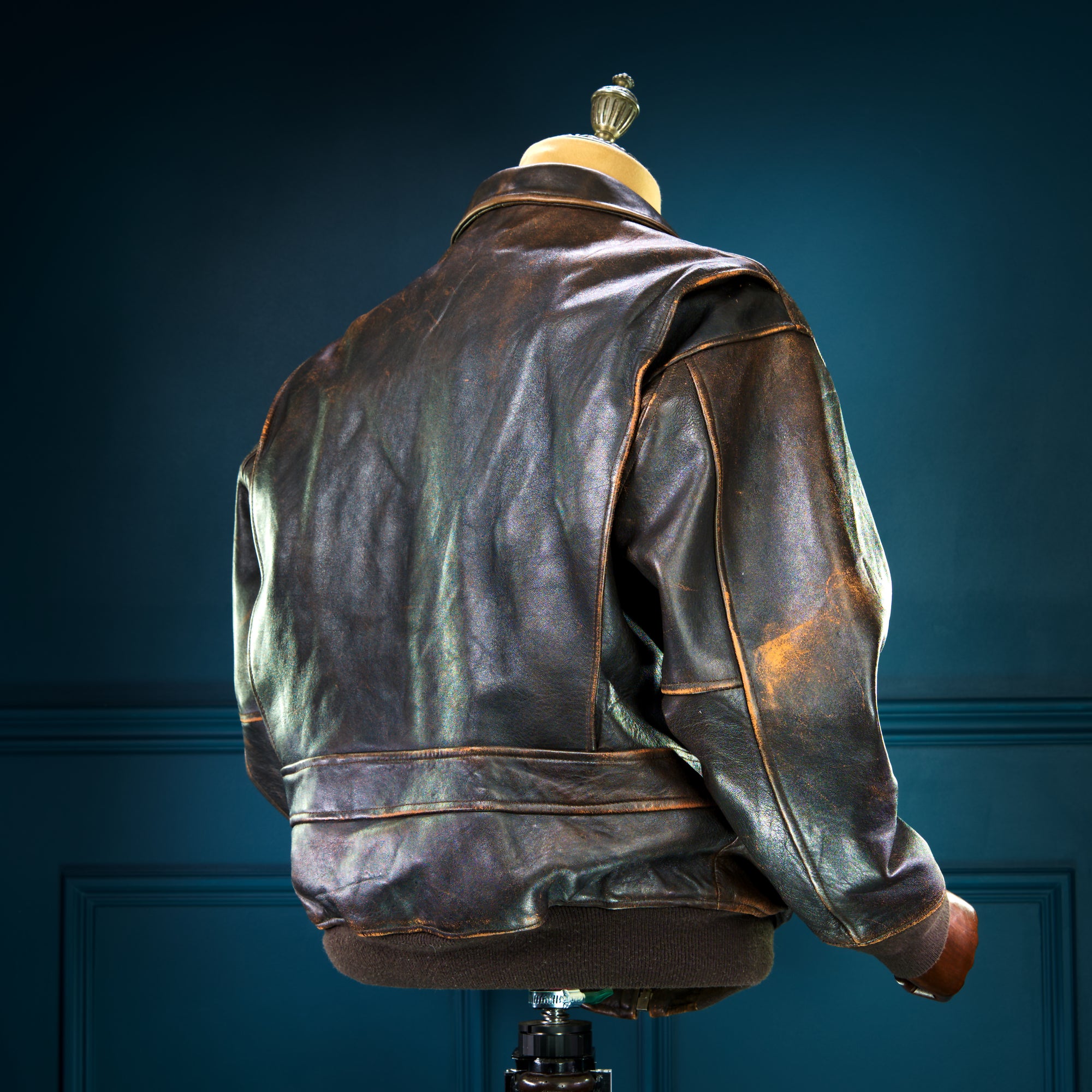 Vintage 1980s Avirex G1 Sheepskin Brown Bomber Flight Leather Jacket “L”