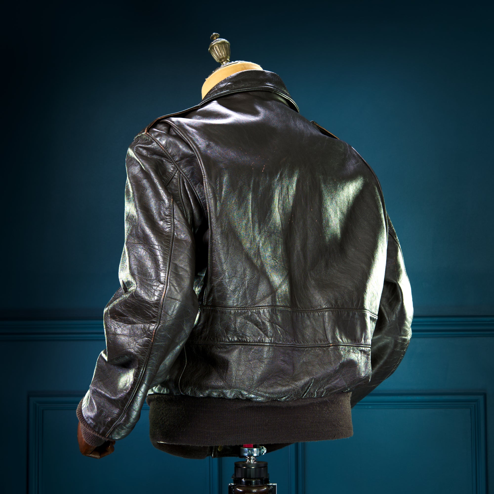 Vintage 1980s Schott 184SM A2 Brown Bomber Flight Leather Jacket “M”