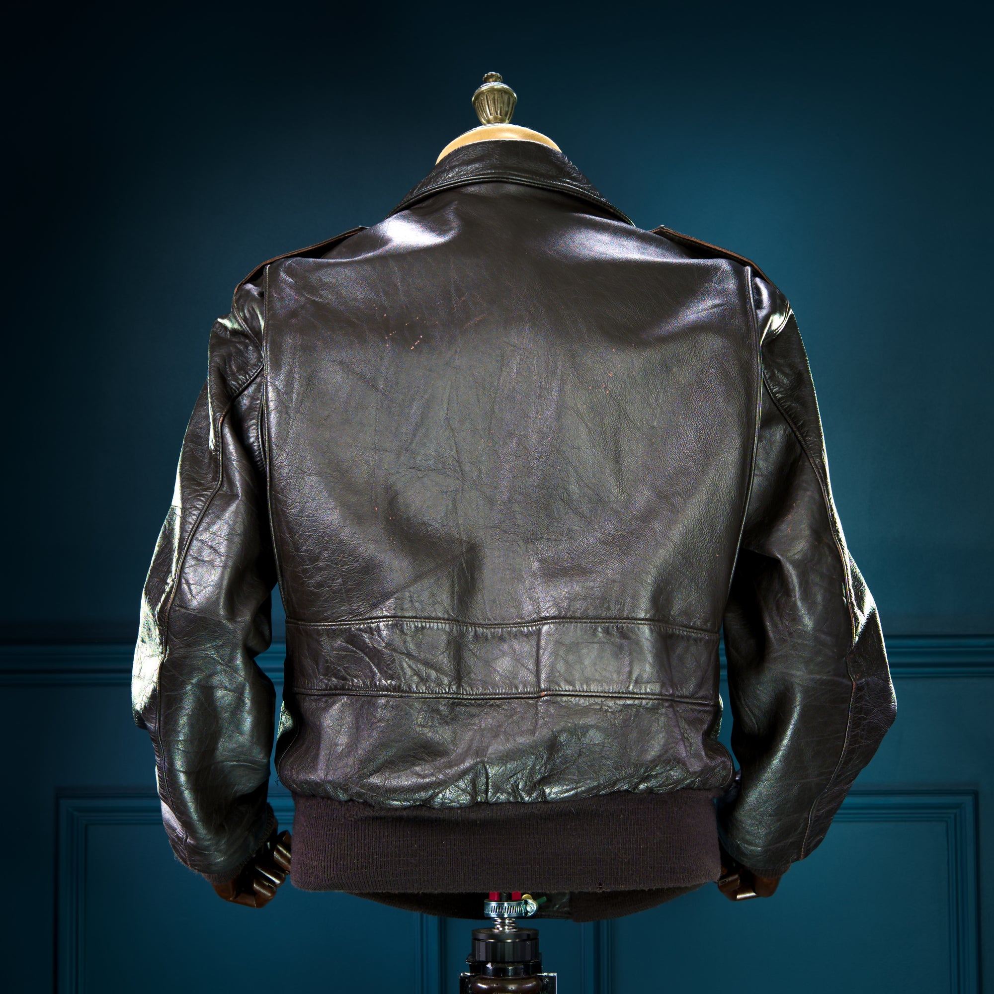 Vintage 1980s Schott 184SM A2 Brown Bomber Flight Leather Jacket “M”