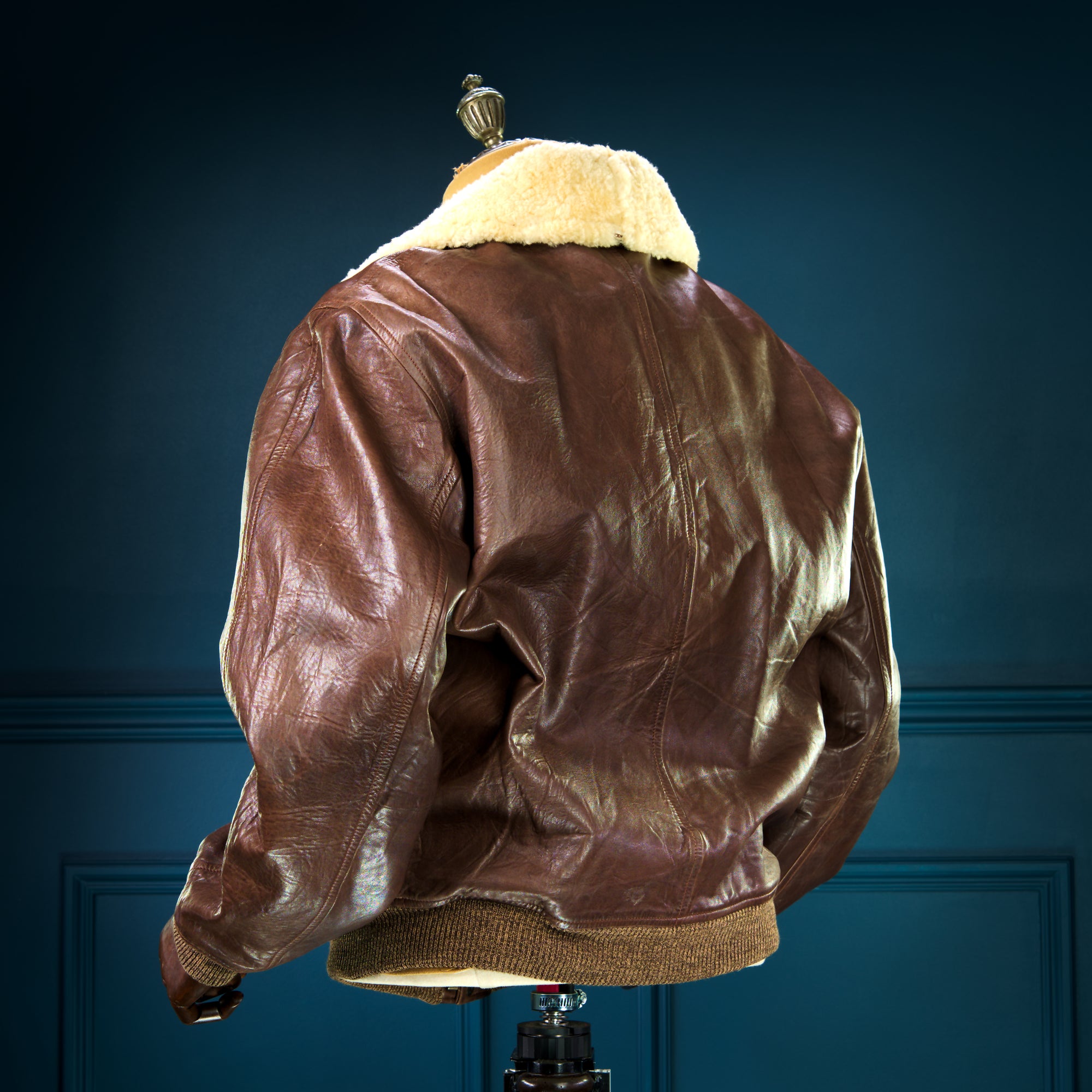 Vintage 70s Etro Luxury Italian Lambskin G1 Flight Bomber Leather Jacket ”L”