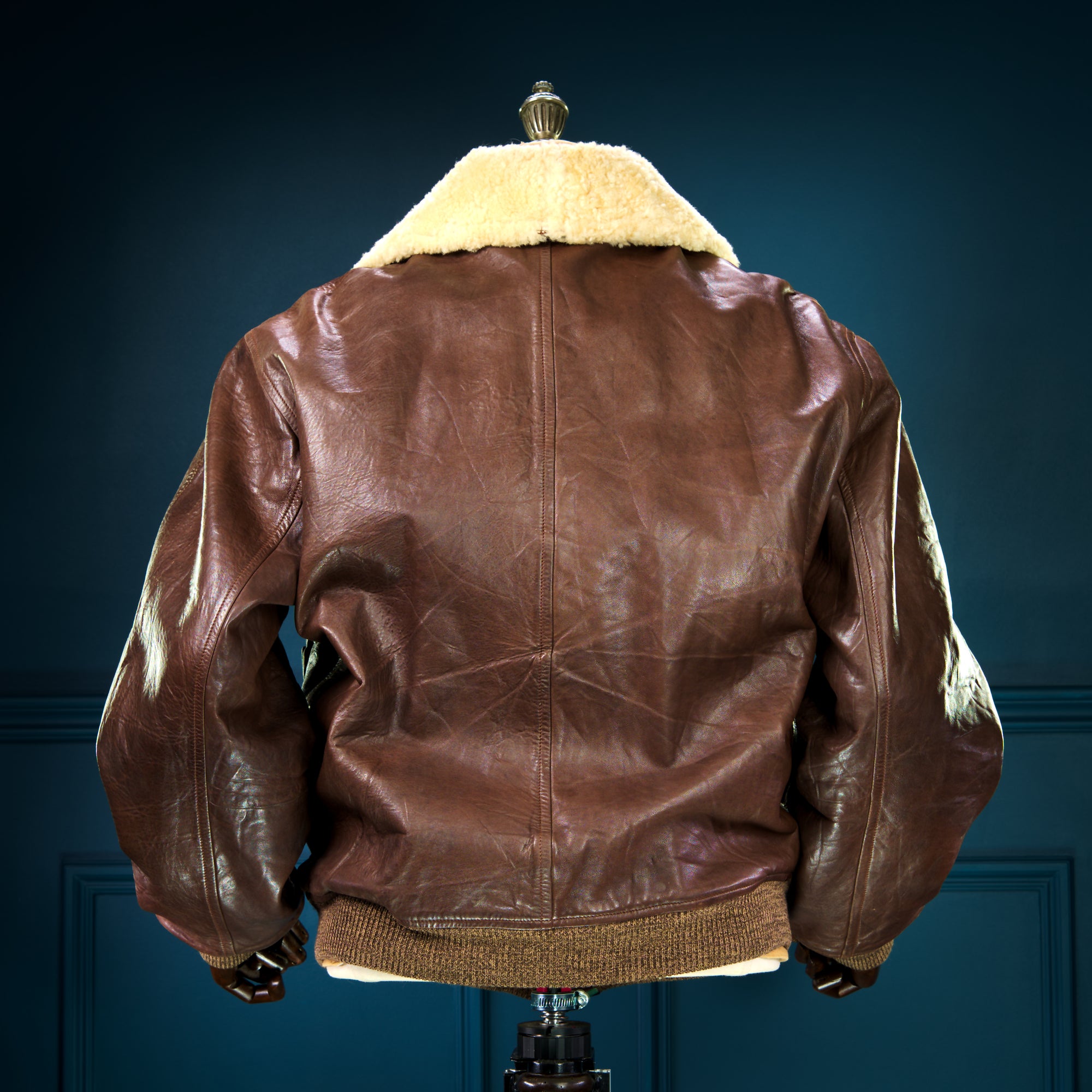 Vintage 70s Etro Luxury Italian Lambskin G1 Flight Bomber Leather Jacket ”L”