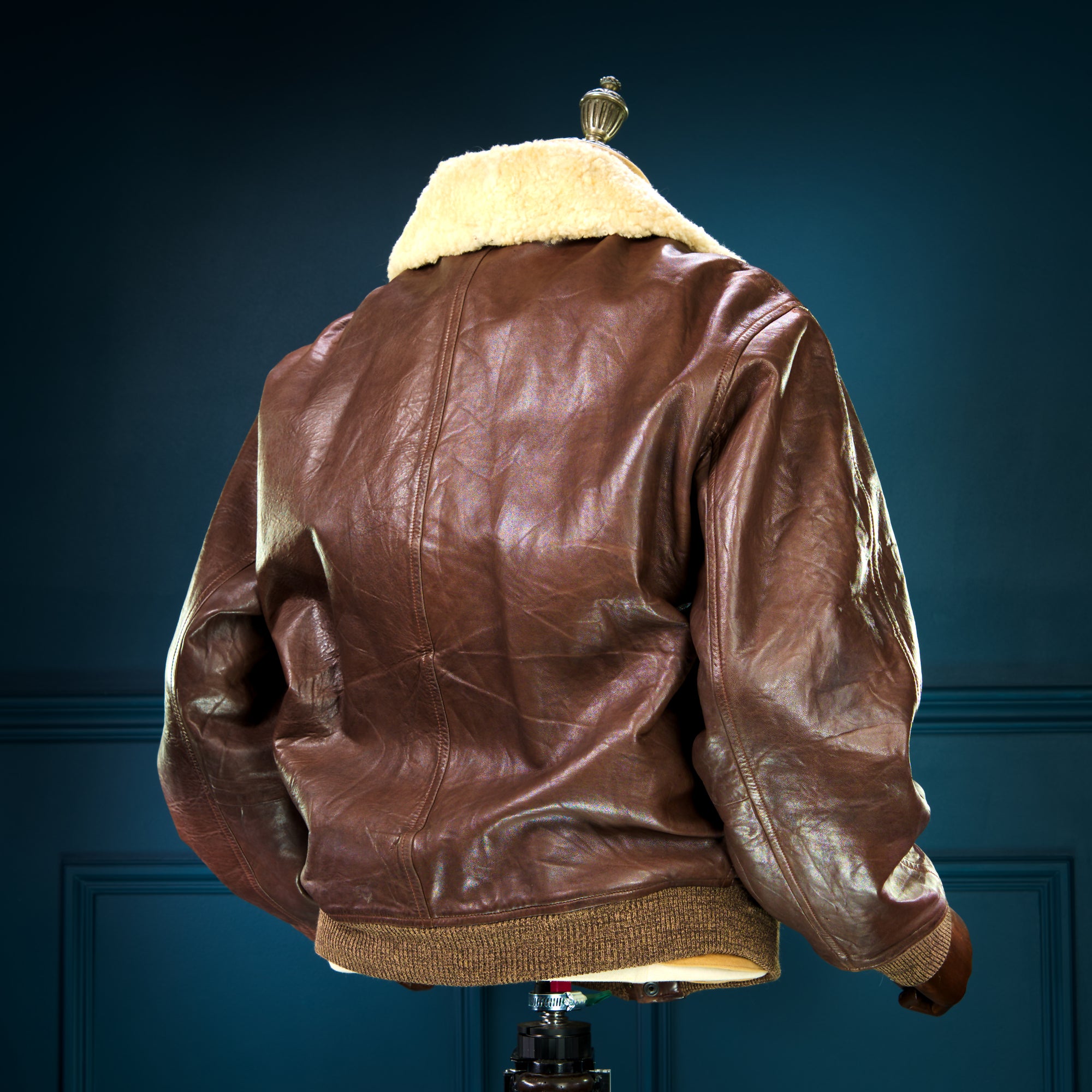 Vintage 70s Etro Luxury Italian Lambskin G1 Flight Bomber Leather Jacket ”L”