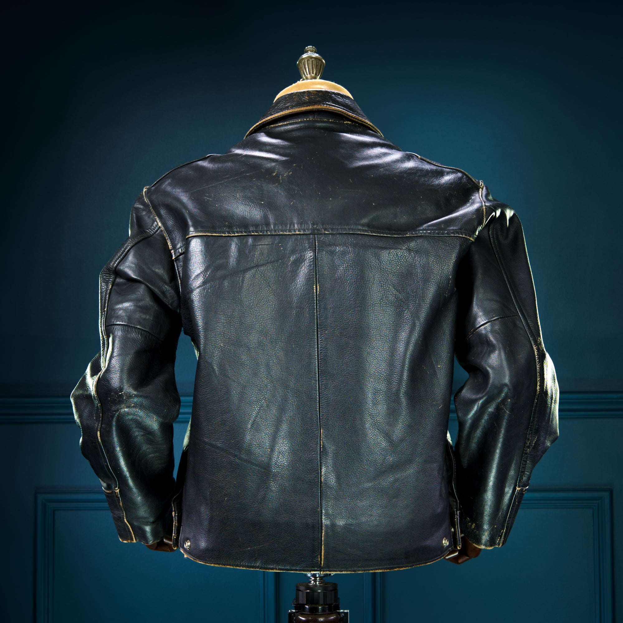 Vintage 90s Chevignon Steerhide Highwayman Biker Single Rider Leather Jacket “M”