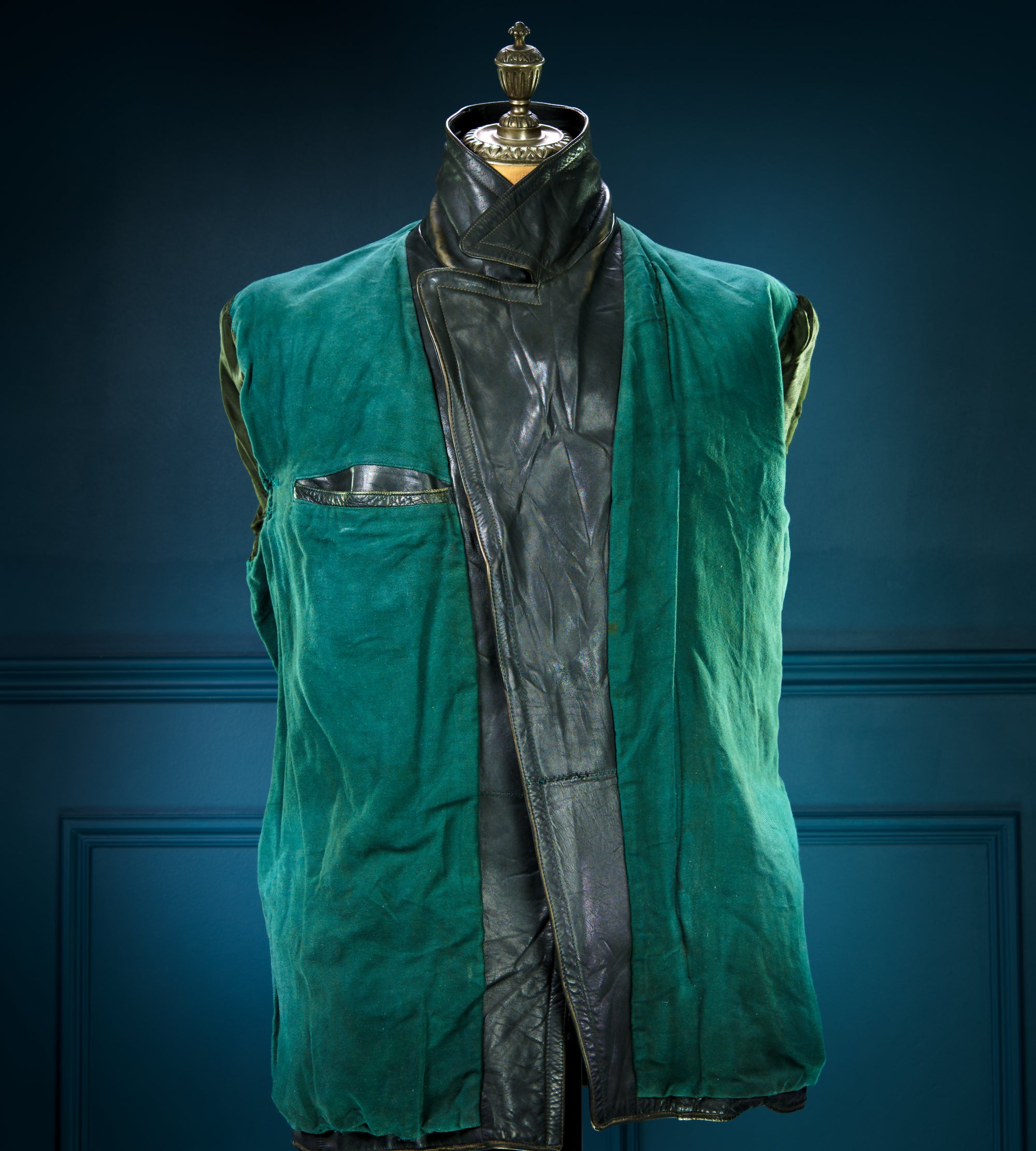 Vintage 1940s WW2 German Horsehide Biker Motorcycle Dispatch Leather Jacket “M"