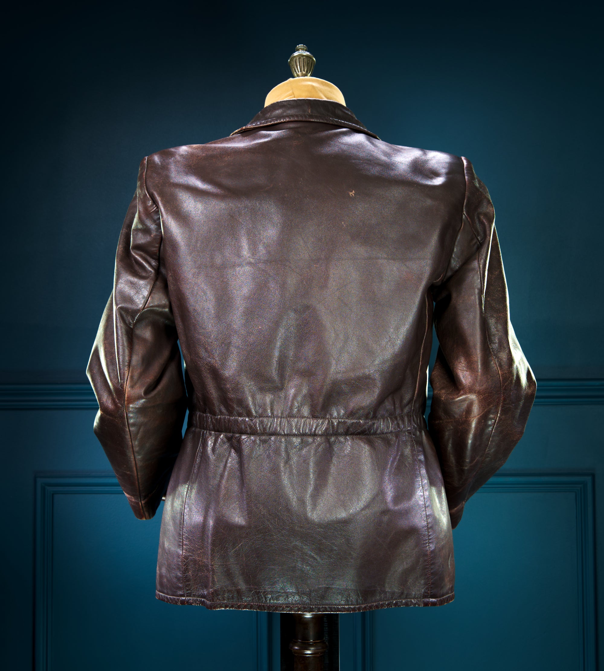 Vintage 1940s German Deerskin Cold War Biker Worker Rider Leather Jacket “M”