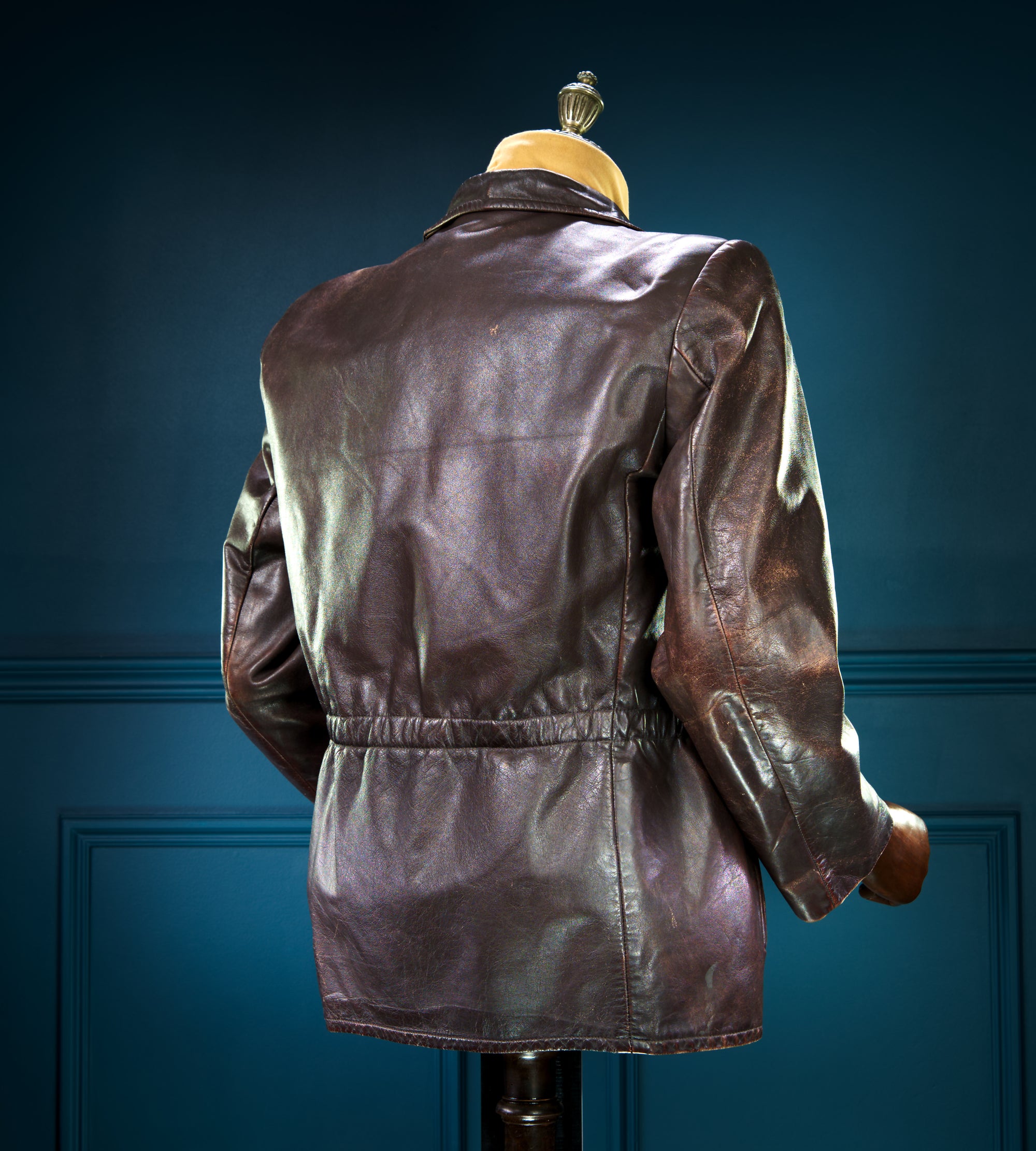 Vintage 1940s German Deerskin Cold War Biker Worker Rider Leather Jacket “M”