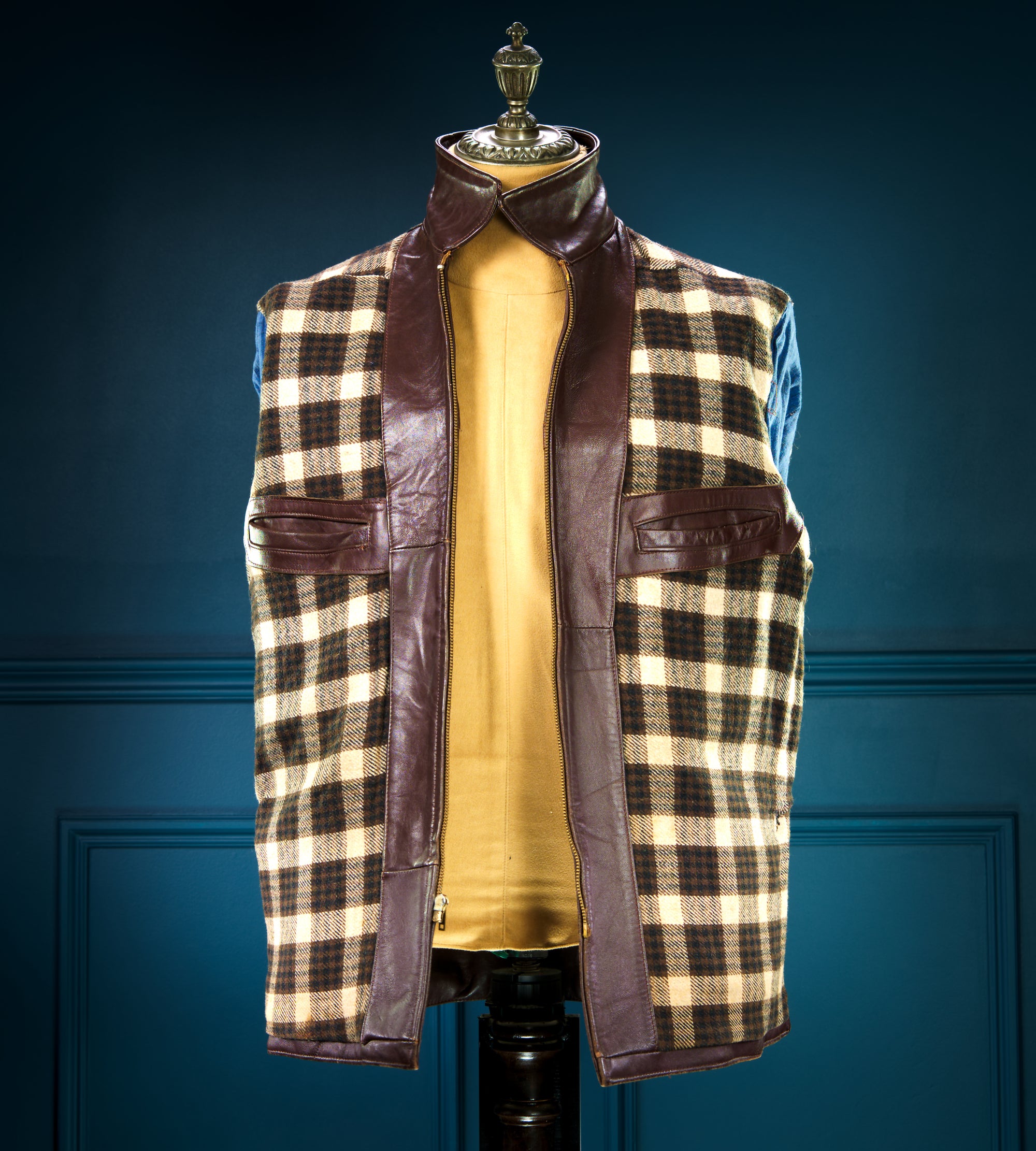 Vintage 1950s Cold War French Lambskin Worker Biker Rider Leather Jacket “M”