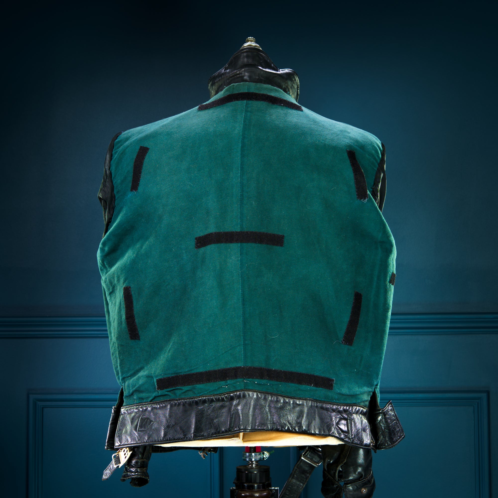 Vintage 1940s Cold War Horsehide Police Biker Patrol Leather Jacket “L