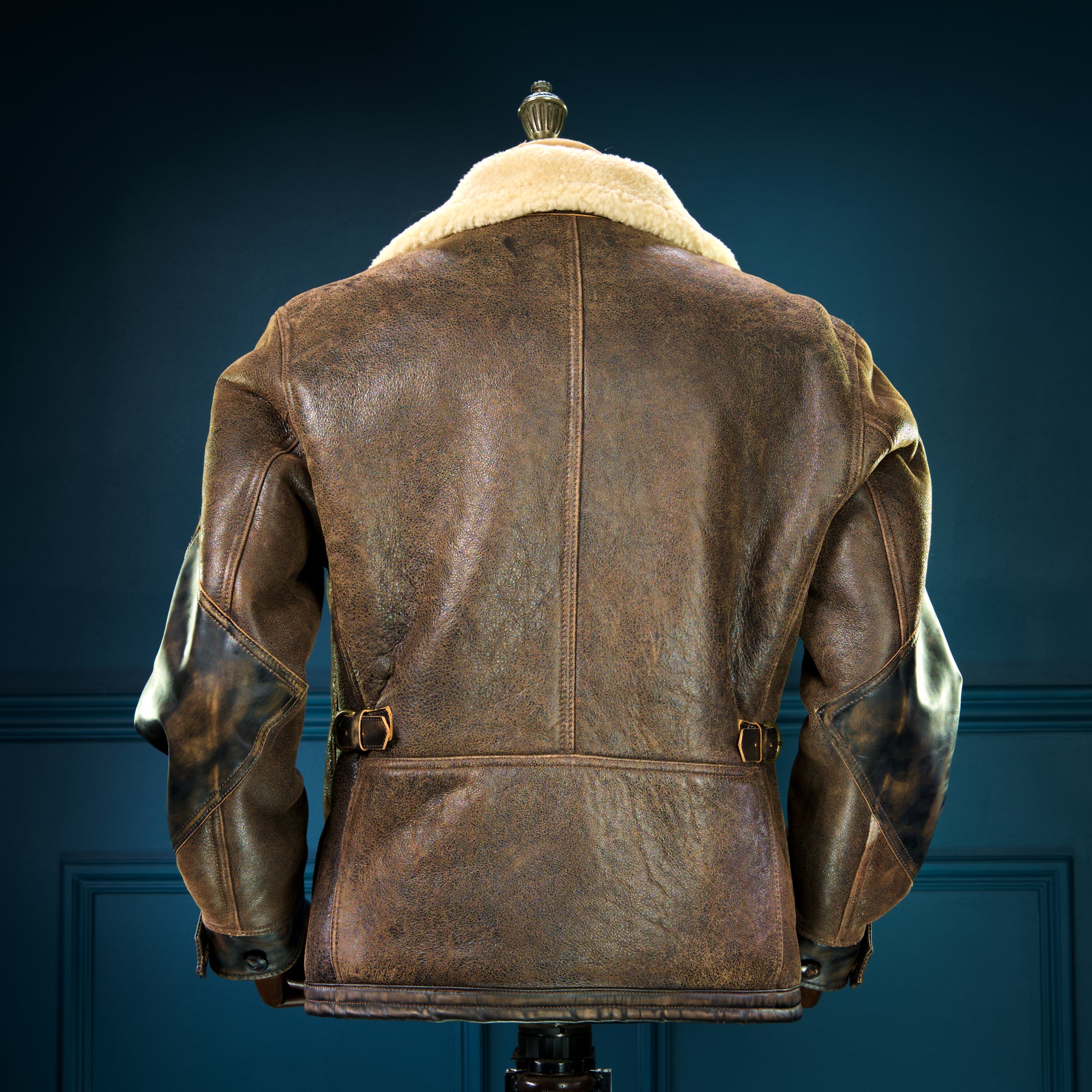 Brand New Nuremberg 1930s Style Sheepskin Aviator Flight Leather Jacket “M"