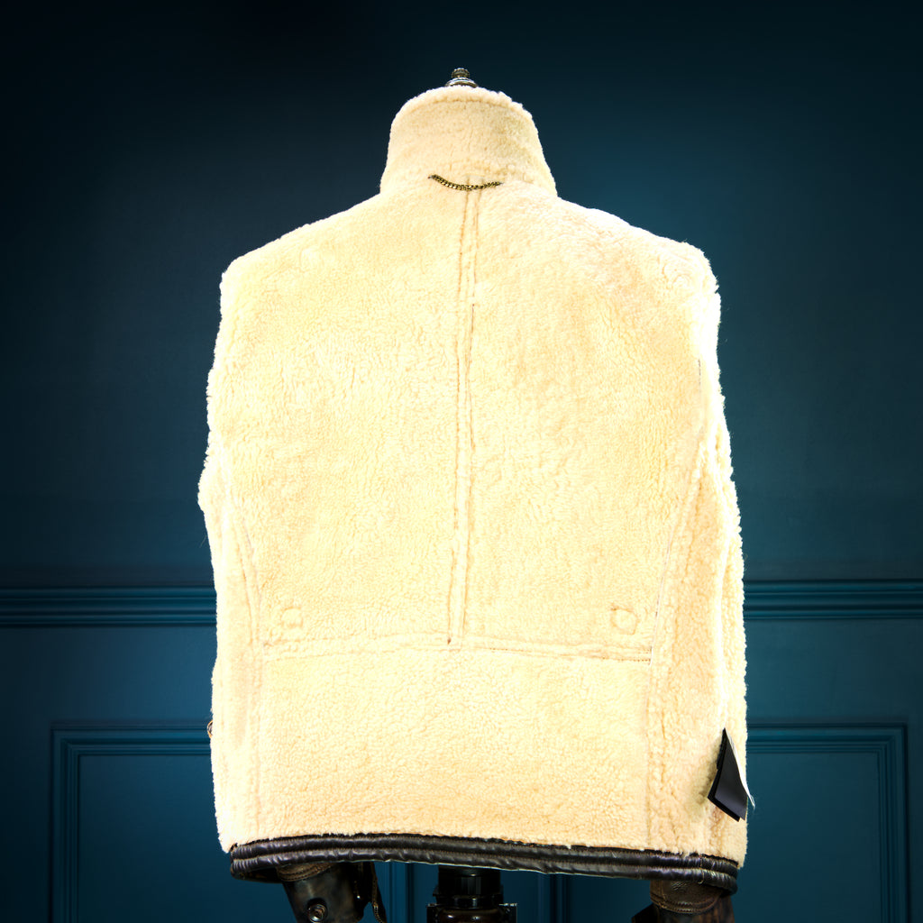 Brand New Nuremberg 1930s Style Sheepskin Aviator Flight Leather Jacket “M"