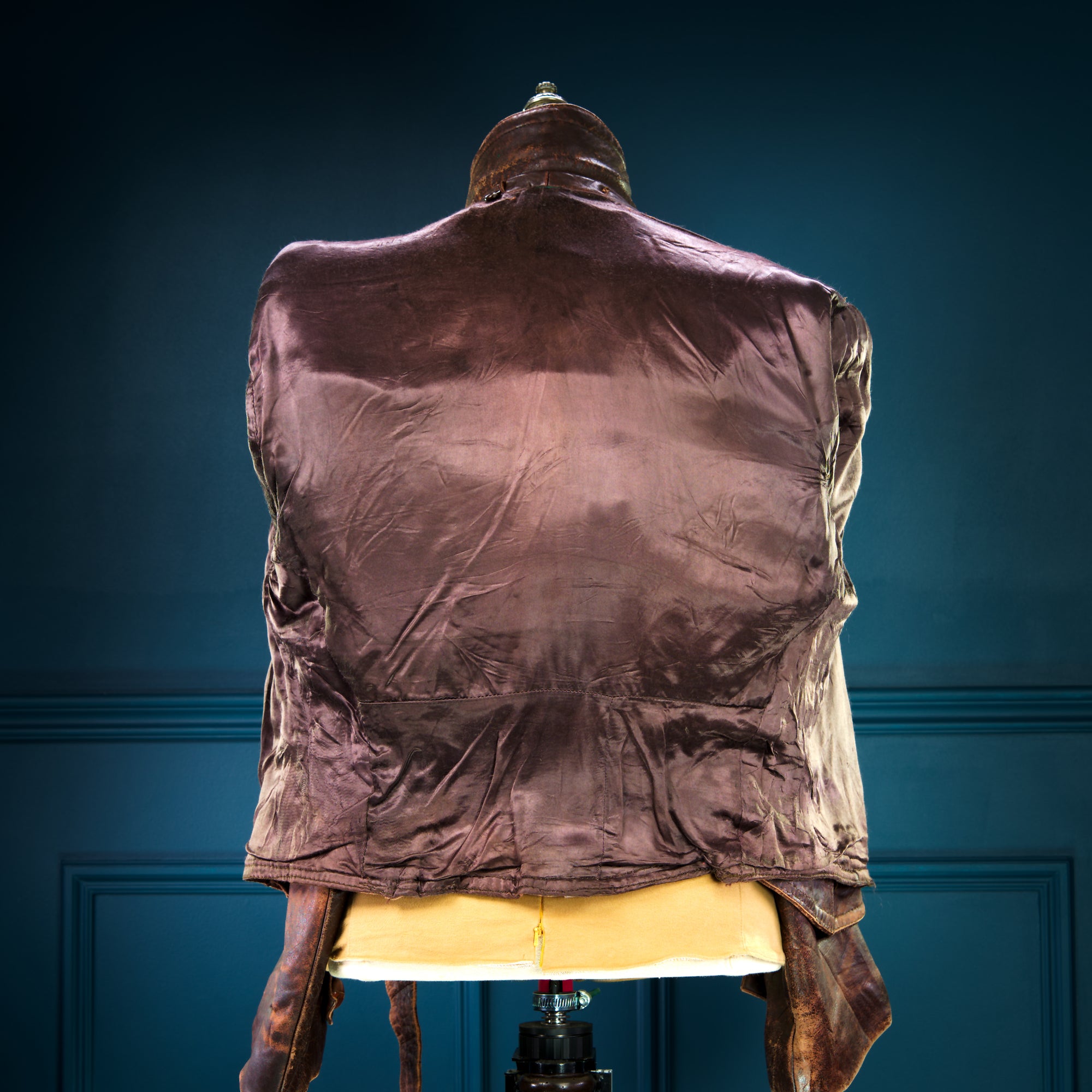 Vintage 1940s WW2 German Horsehide Modified Trenchcoat Biker Leather Jacket “M"