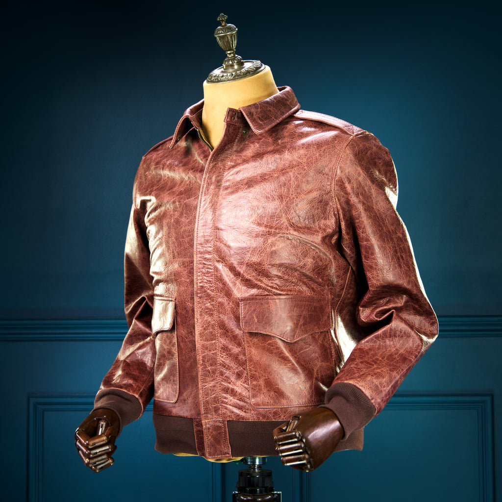 Limited Edition 1940s-Style Horsehide A2 Flight Bomber Aviator Leather Jacket “M”