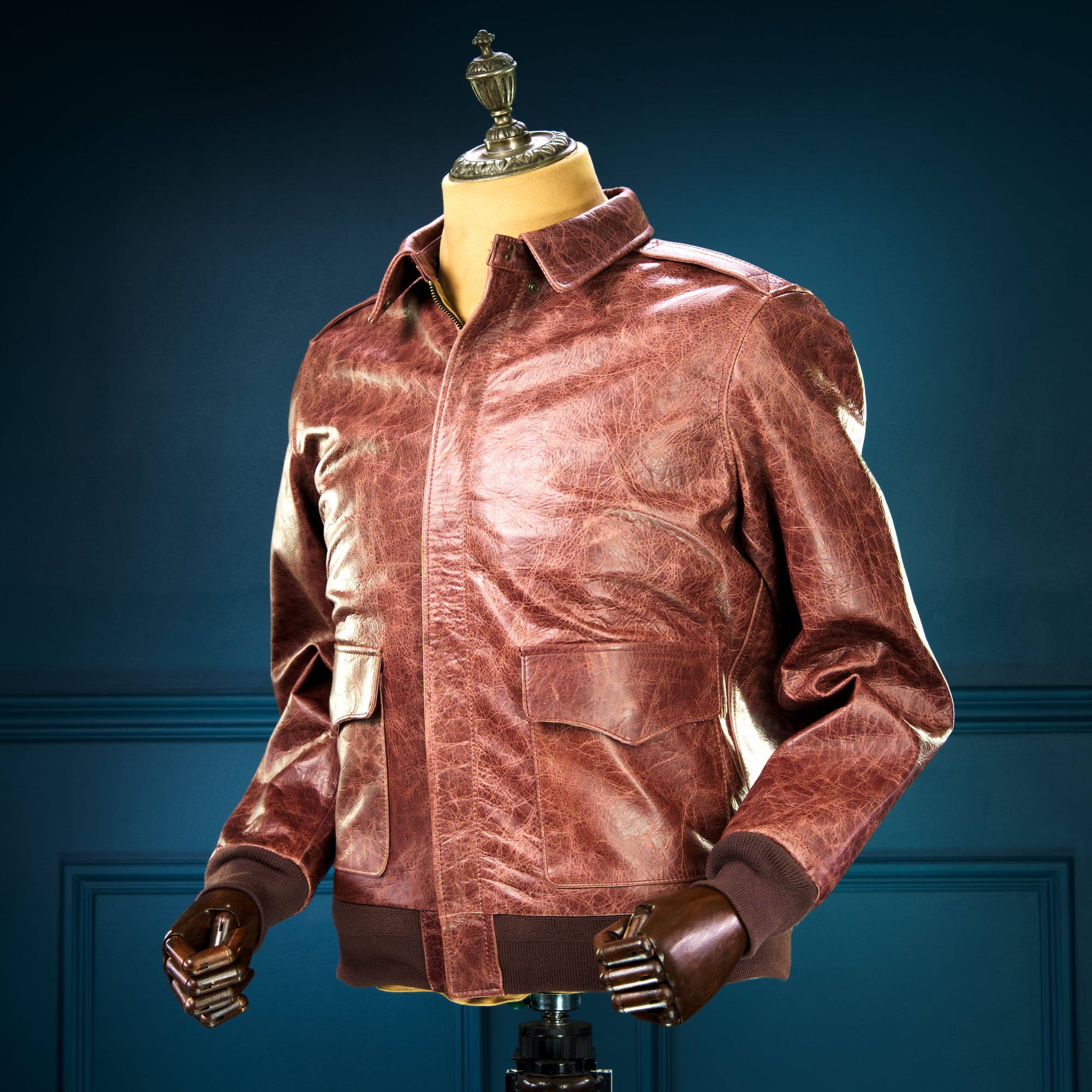 Limited Edition 1940s-Style Horsehide A2 Flight Bomber Aviator Leather Jacket “M”