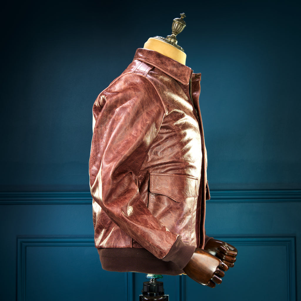Limited Edition 1940s-Style Horsehide A2 Flight Bomber Aviator Leather Jacket “M”