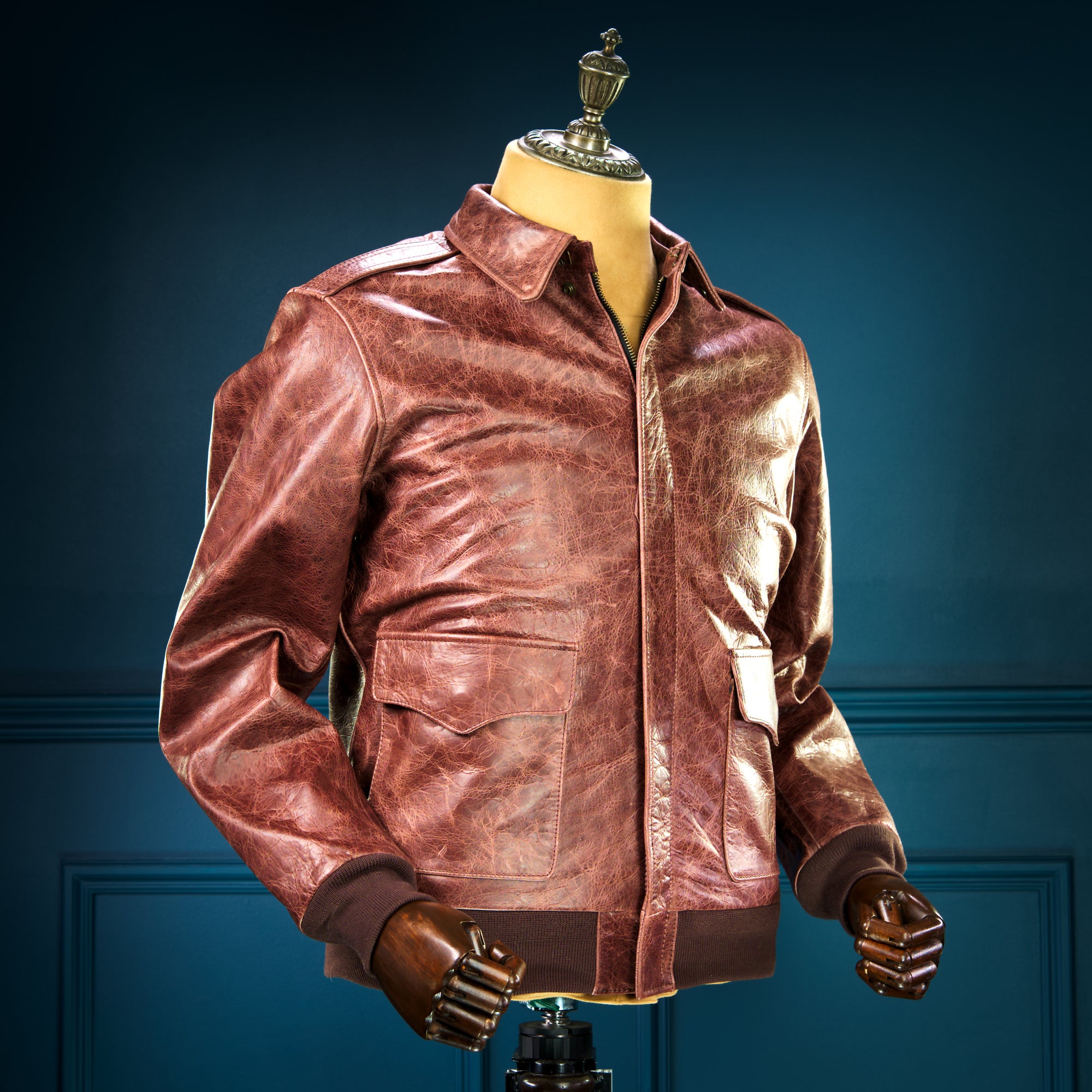 Limited Edition 1940s-Style Horsehide A2 Flight Bomber Aviator Leather Jacket “M”