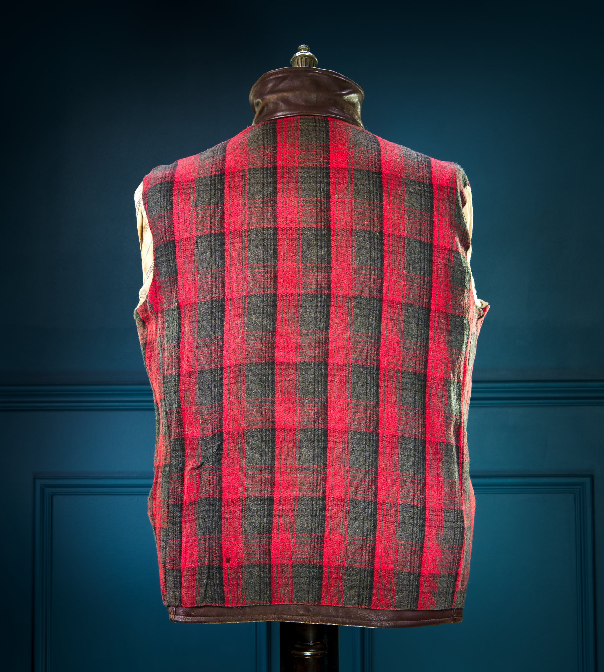 Vintage 1950s French Brown Lambskin Biker Worker Motorcycle Leather Jacket “M”