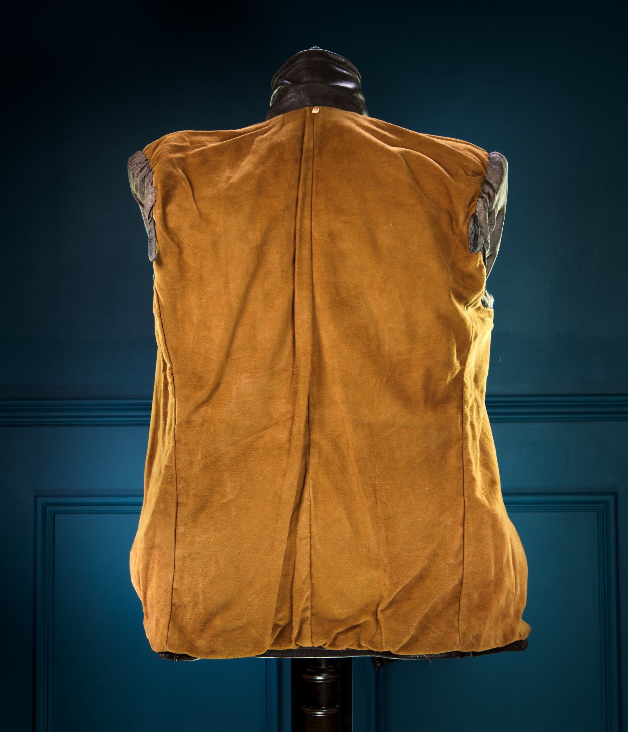 Vintage 1940s WW2 German Horsehide Peacoat Officer Rider Leather Jacket “M”