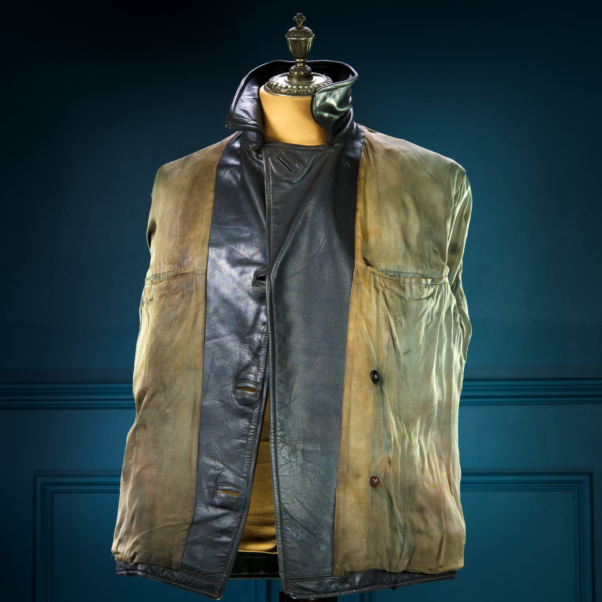 Vintage 1960s East German Cold War Horsehide Biker Rider Leather Jacket “M”