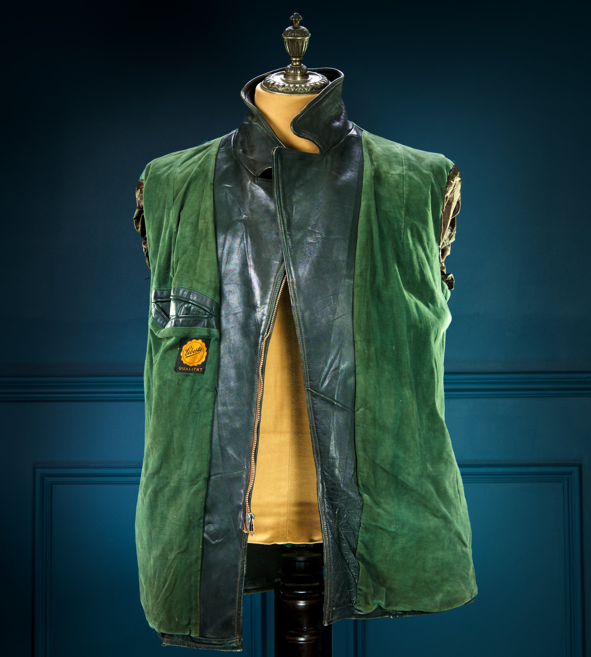 Vintage 1940s WW2 German Horsehide Biker Motorcycle Dispatch Leather Jacket “M”