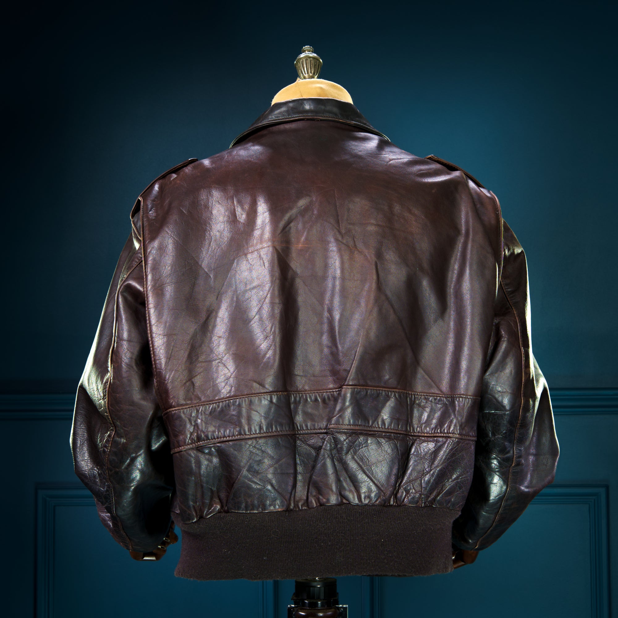 Vintage 1980s Schott 184SM A2 Brown Bomber Flight Leather Jacket “XL”