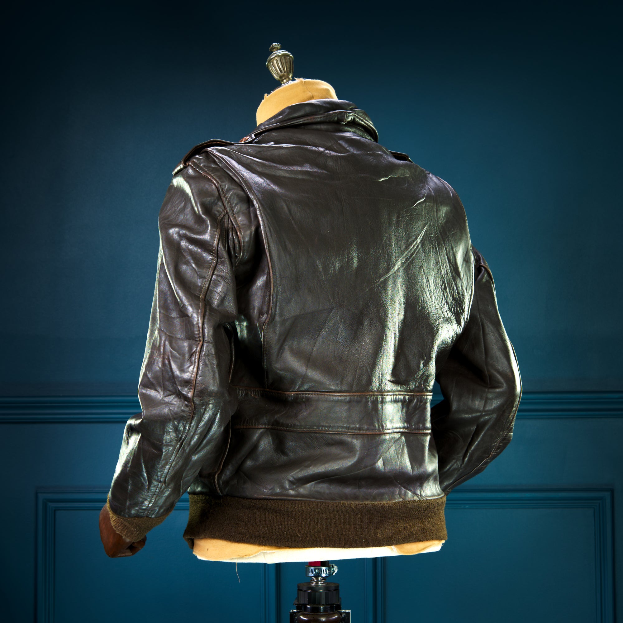 Vintage 1980s Schott 184SM A2 Brown Bomber Flight Leather Jacket “M”