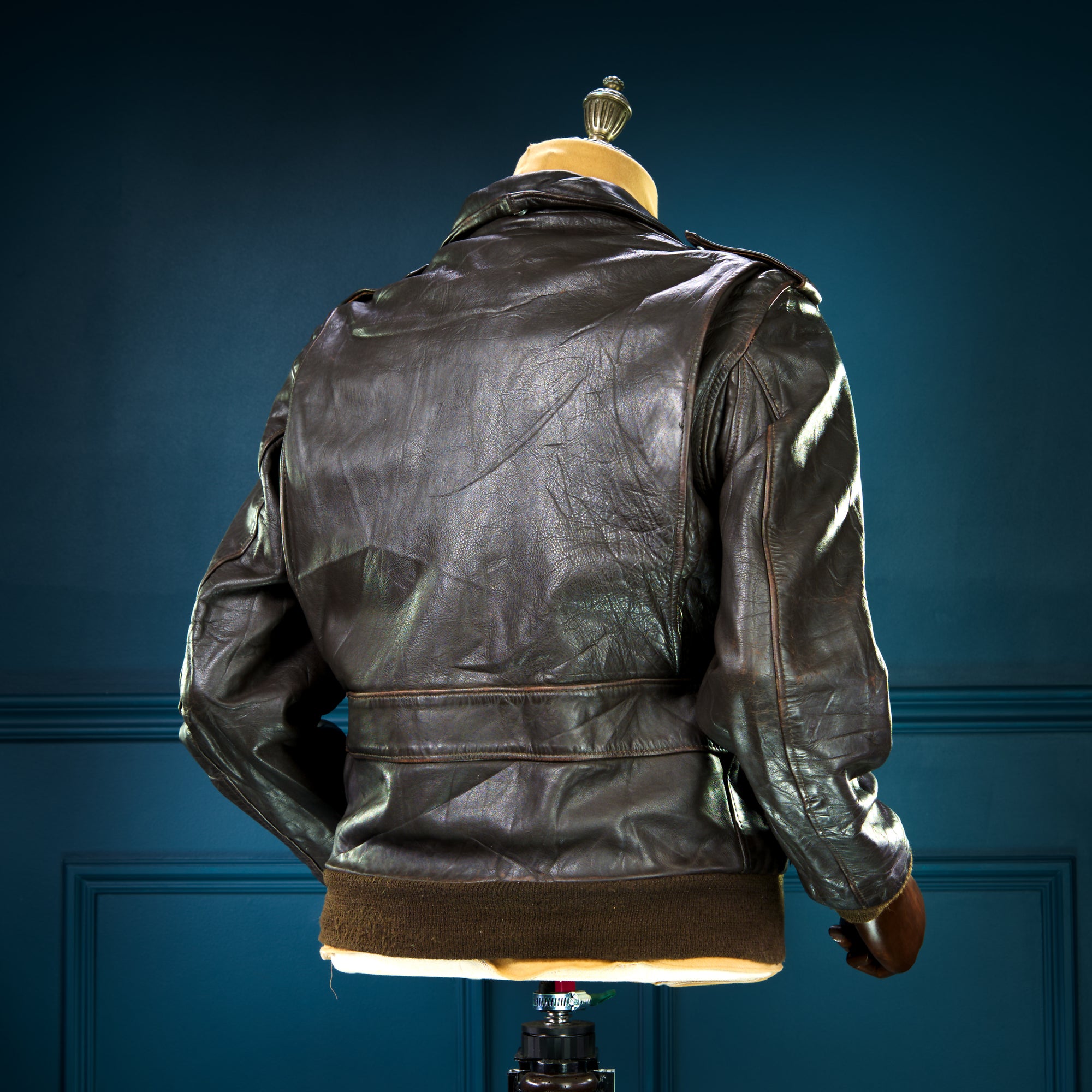 Vintage 1980s Schott 184SM A2 Brown Bomber Flight Leather Jacket “M”