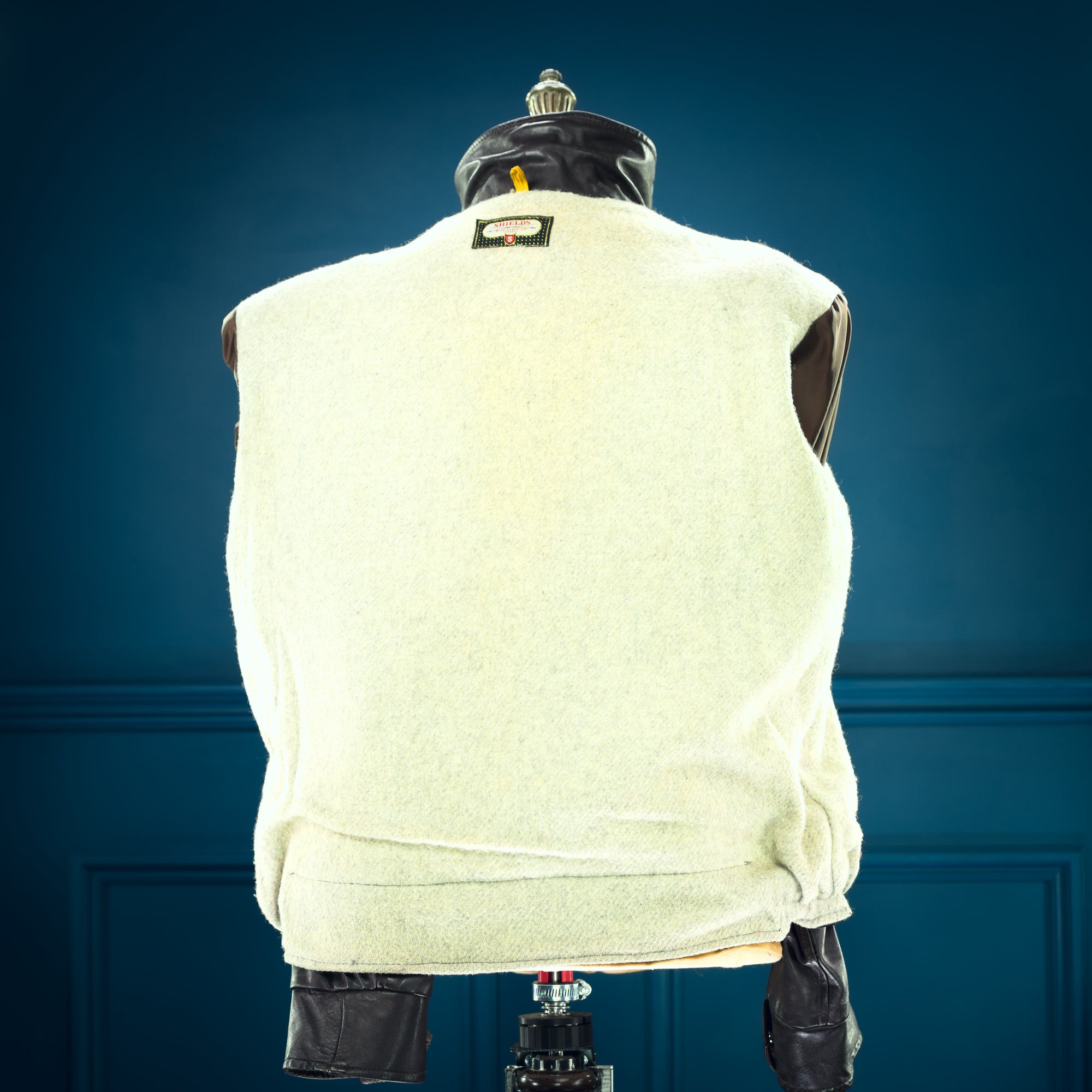 Vintage 1960s Canadian Wild Sheepskin Bomber Flight Aviator Leather Jacket “L”