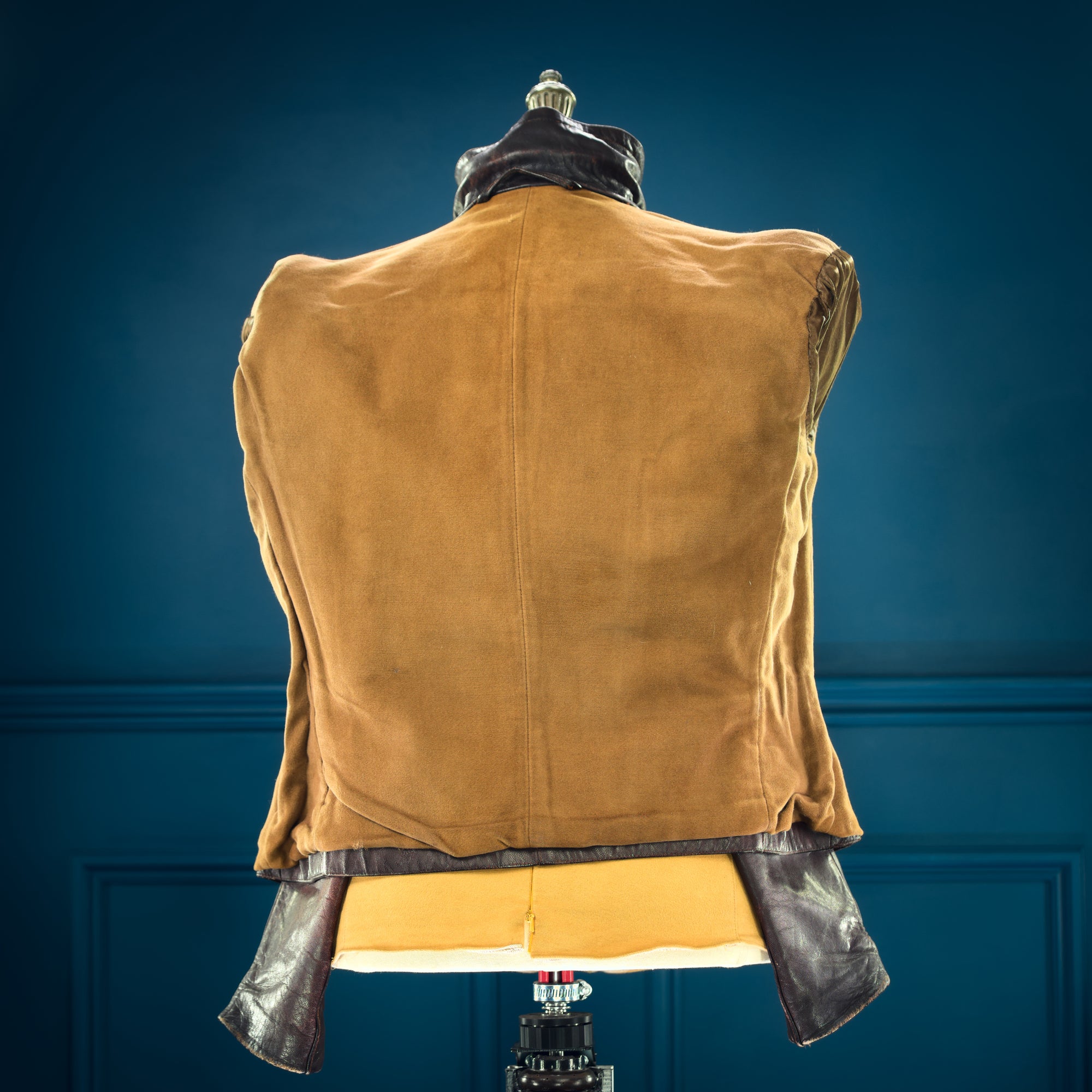 Vintage 1950s East German Racer Biker Motorcycle Sheepskin Leather Jacket “M”