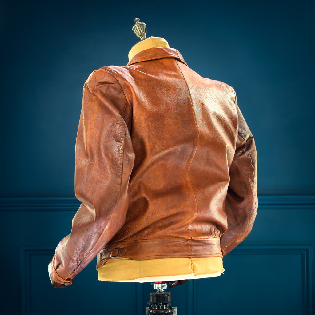 Vintage 1920s Interwar British Flight Bomber Aviator Cossack Leather Jacket “M”