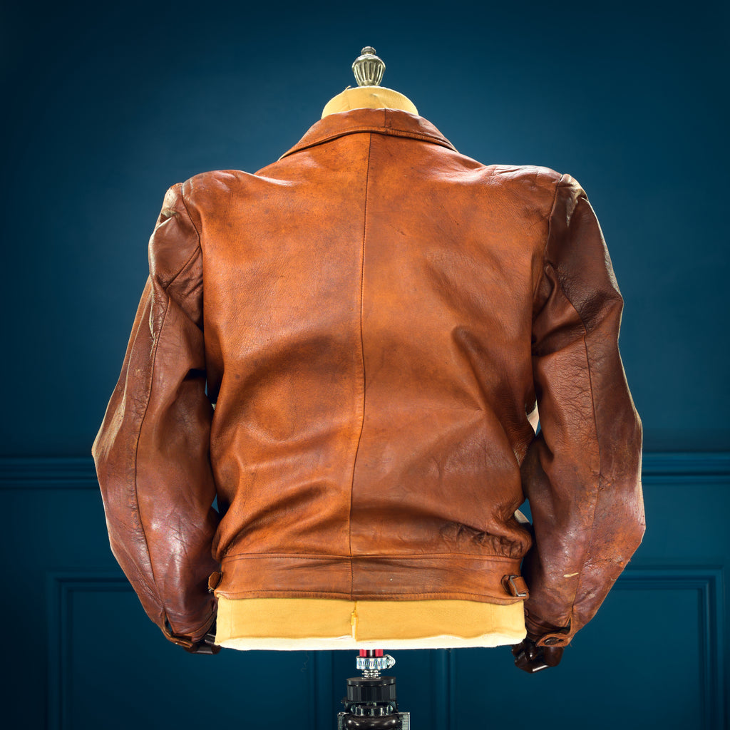 Vintage 1920s Interwar British Flight Bomber Aviator Cossack Leather Jacket “M”