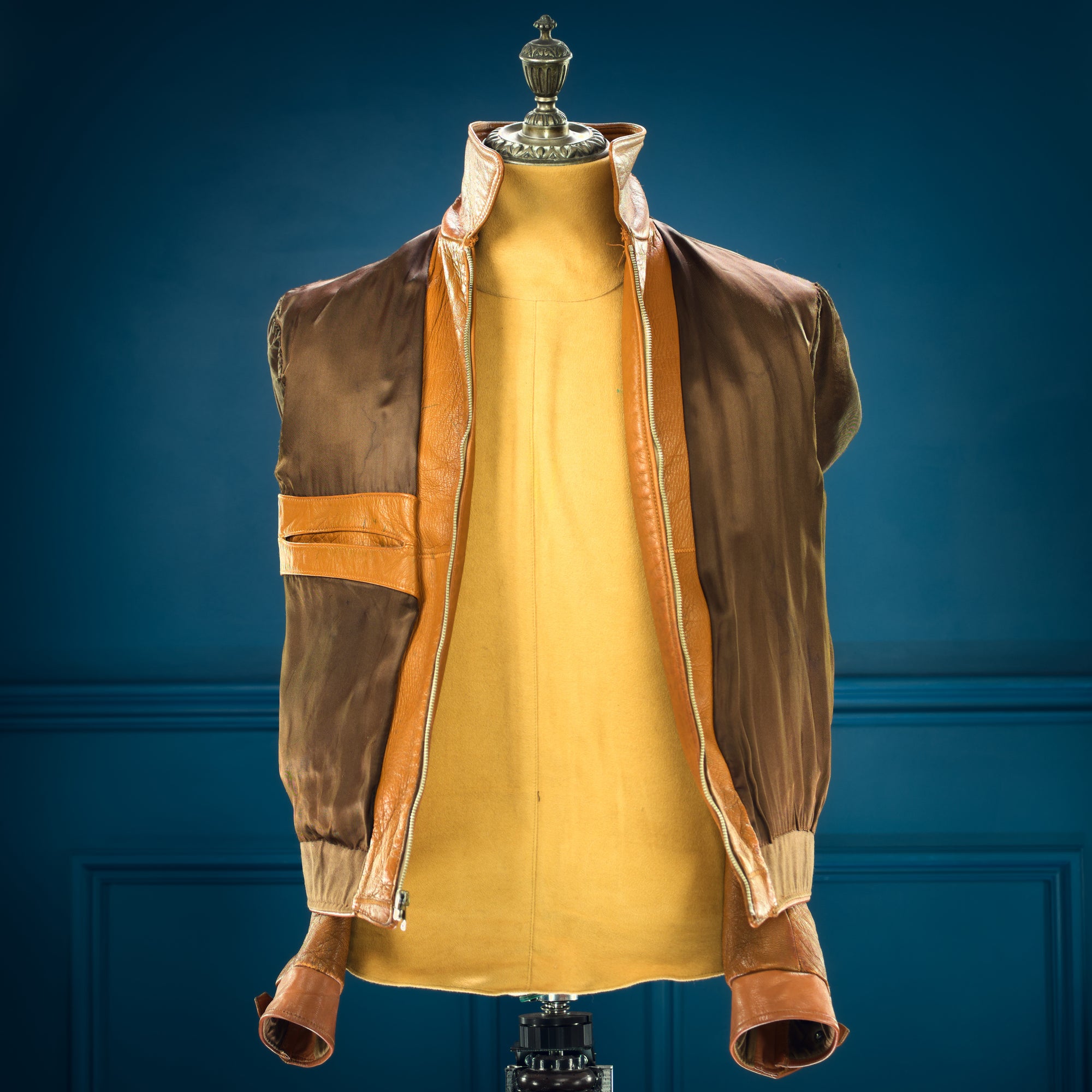 Vintage 1950s West German Deerskin Flight Aviator Bomber Leather Jacket “M”