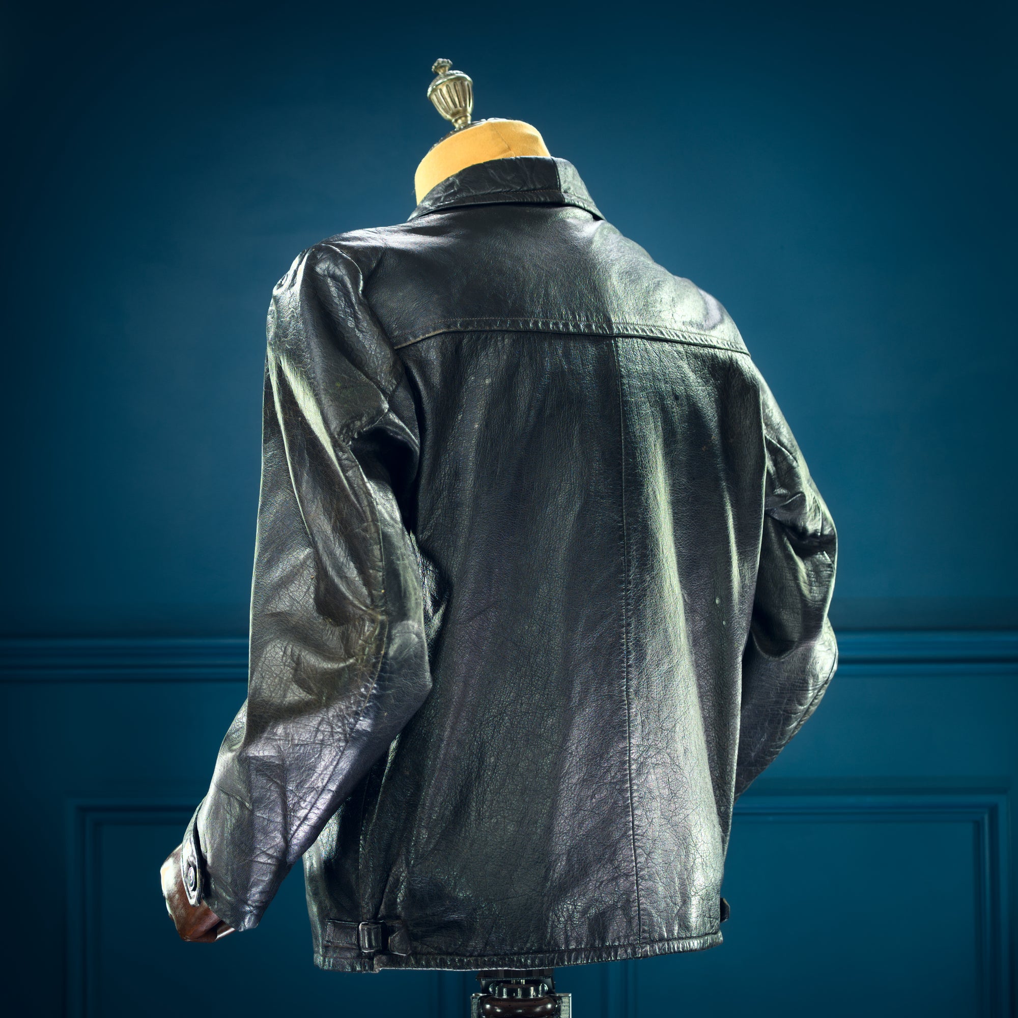 Vintage 1950s Swedish Goatskin Single Rider Biker Highwayman Leather Jacket “M”