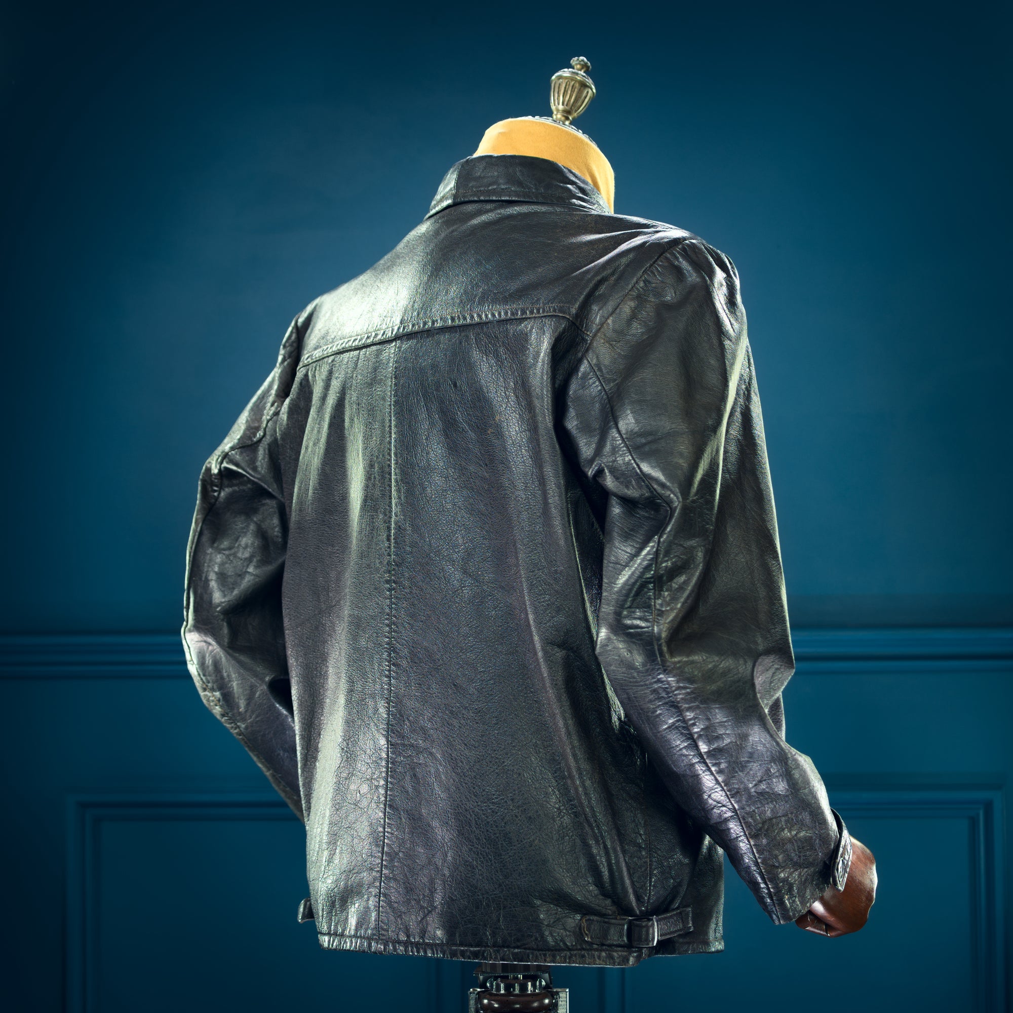 Vintage 1950s Swedish Goatskin Single Rider Biker Highwayman Leather Jacket “M”