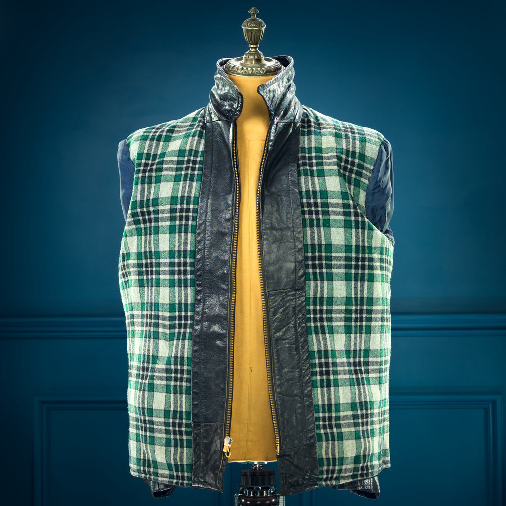 Vintage 1950s Swedish Goatskin Single Rider Biker Highwayman Leather Jacket “M”