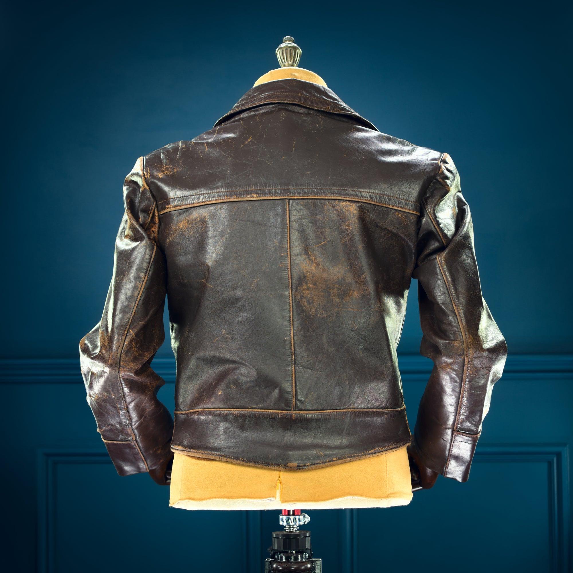 Vintage 1950s West German Calfskin Aviator Flight Biker Rider Leather Jacket “S”