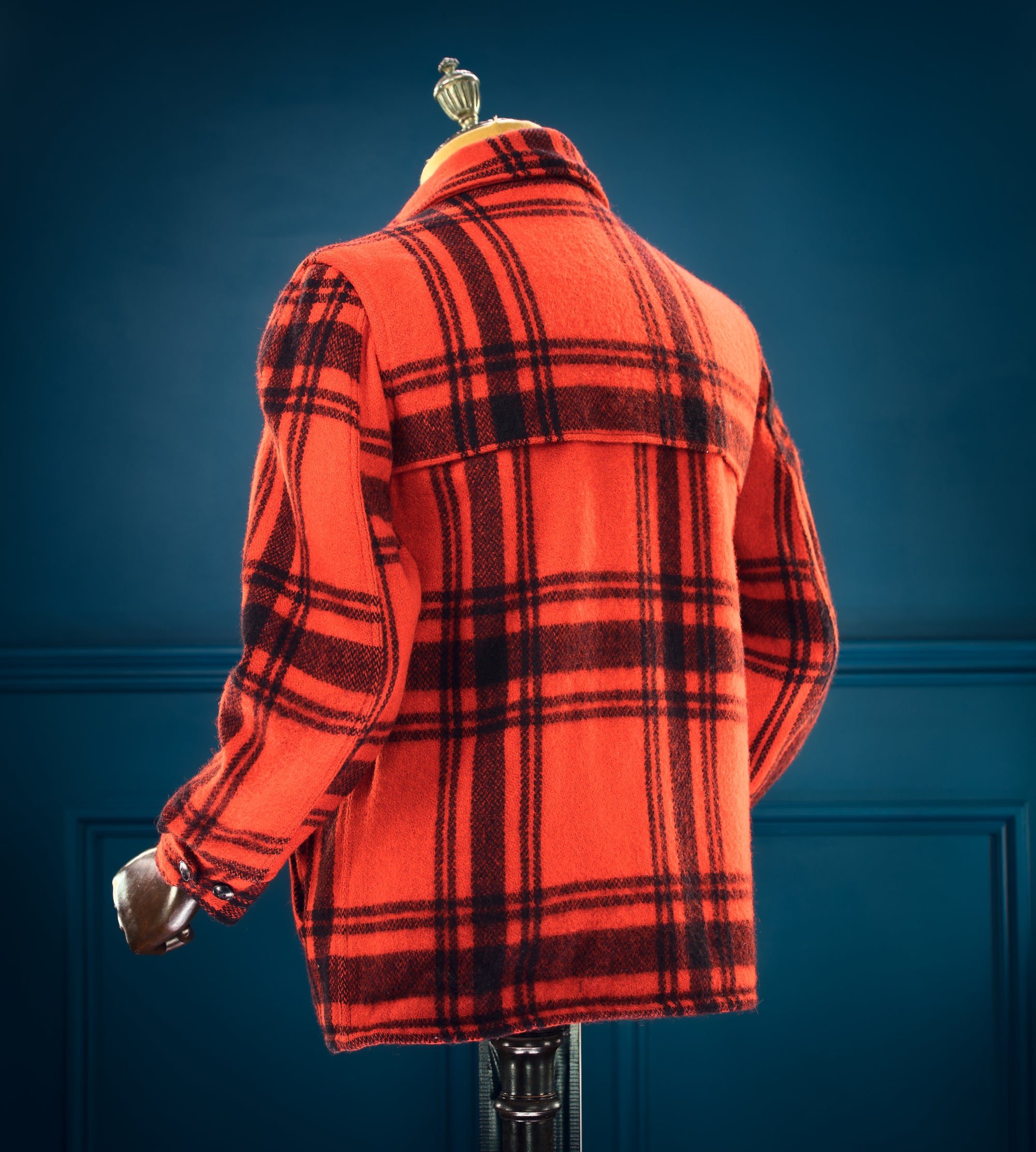 Vintage 1950s Windward Red Mackinaw Plaid Wool Outdoorsman Jacket “M”