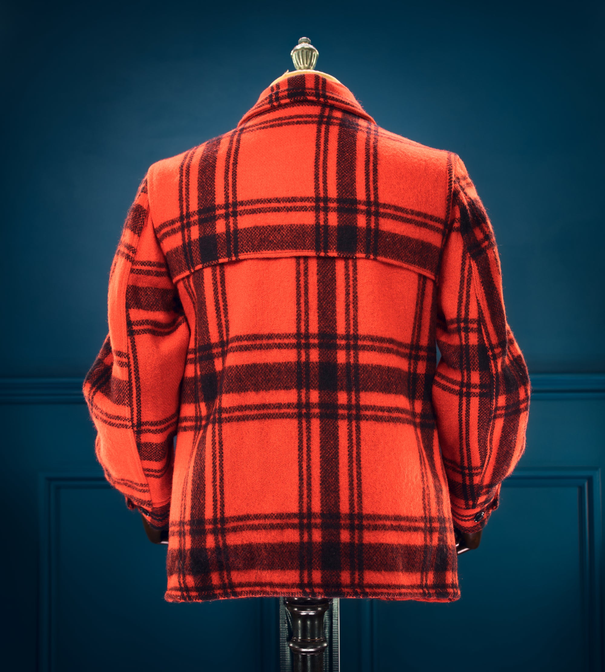 Vintage 1950s Windward Red Mackinaw Plaid Wool Outdoorsman Jacket “M”