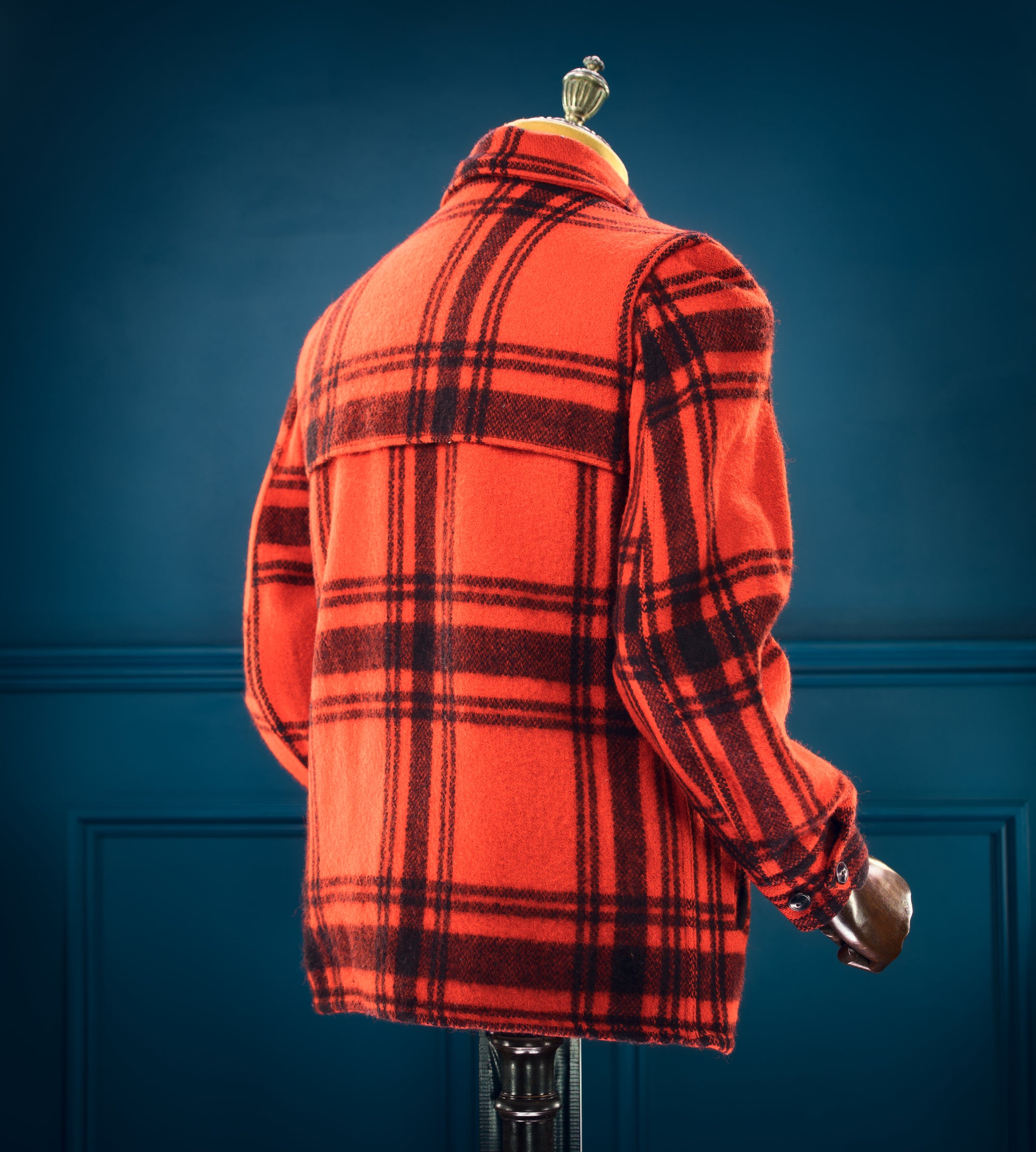 Vintage 1950s Windward Red Mackinaw Plaid Wool Outdoorsman Jacket “M”