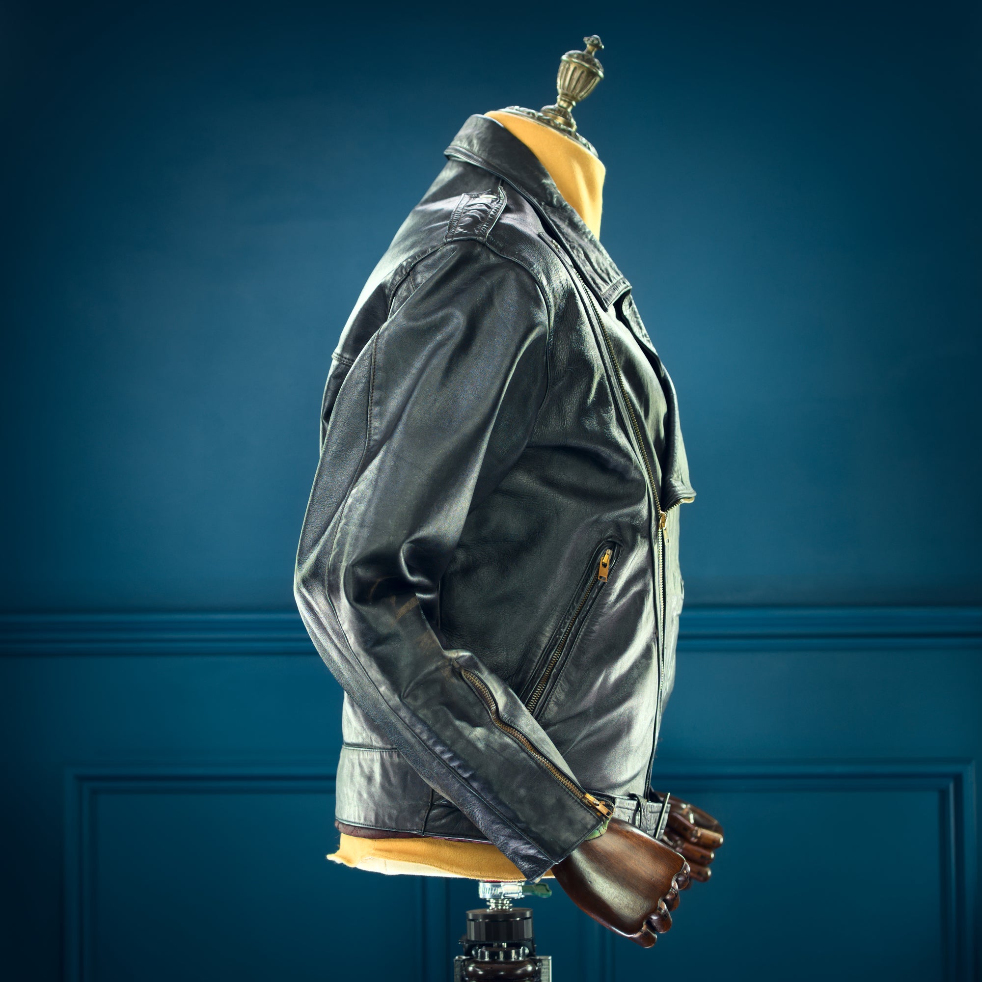 Vintage 1960s Australian Kangaroo Hide Biker Motorcycle Rider Leather Jacket “M”