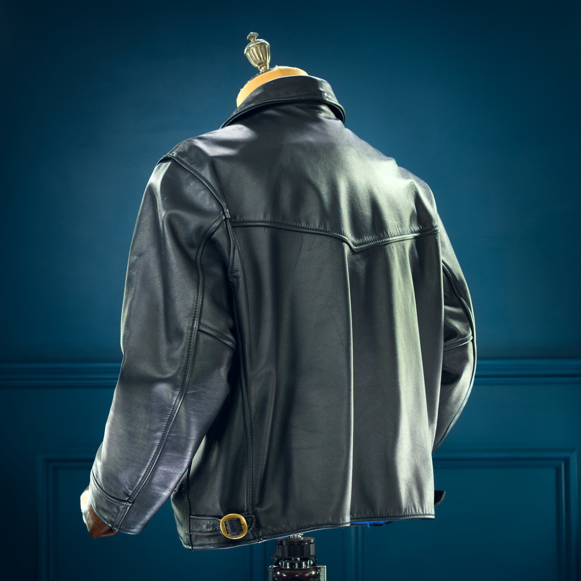 Vintage 1980s British Steerhide Highwayman Single Rider Leather Jacket “L”