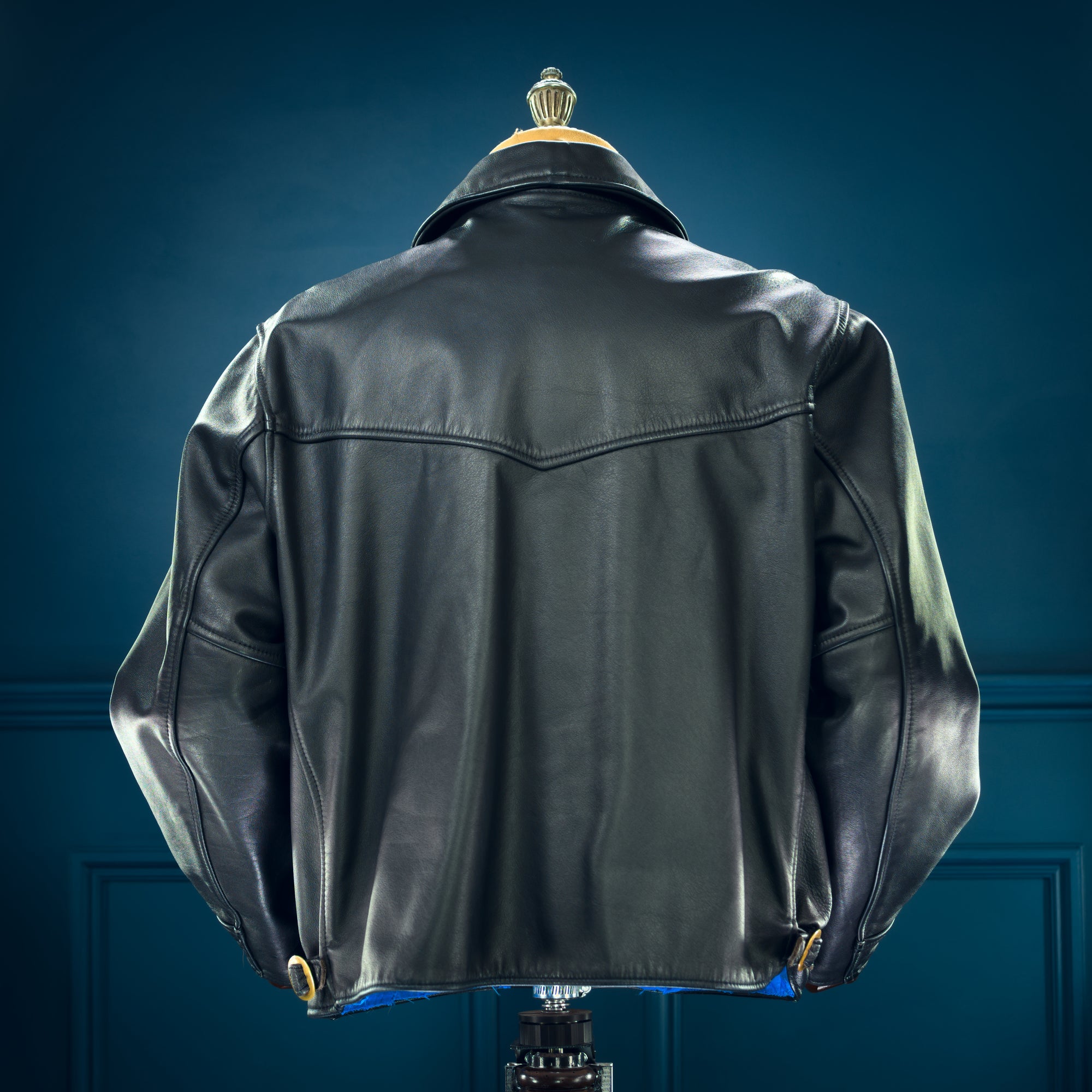 Vintage 1980s British Steerhide Highwayman Single Rider Leather Jacket “L”