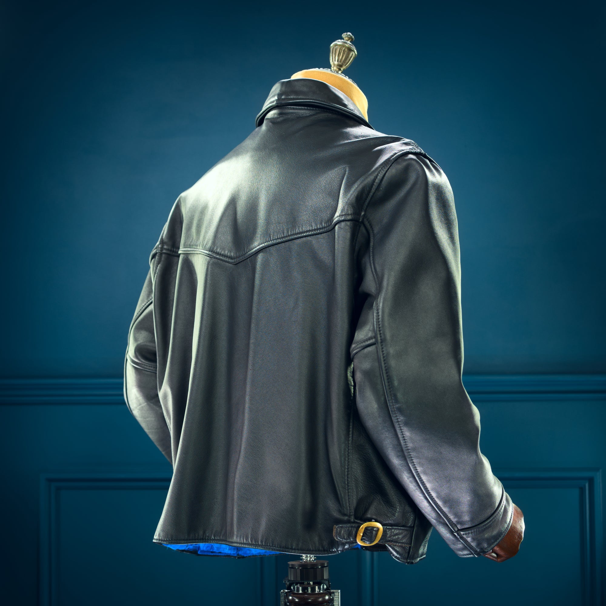 Vintage 1980s British Steerhide Highwayman Single Rider Leather Jacket “L”