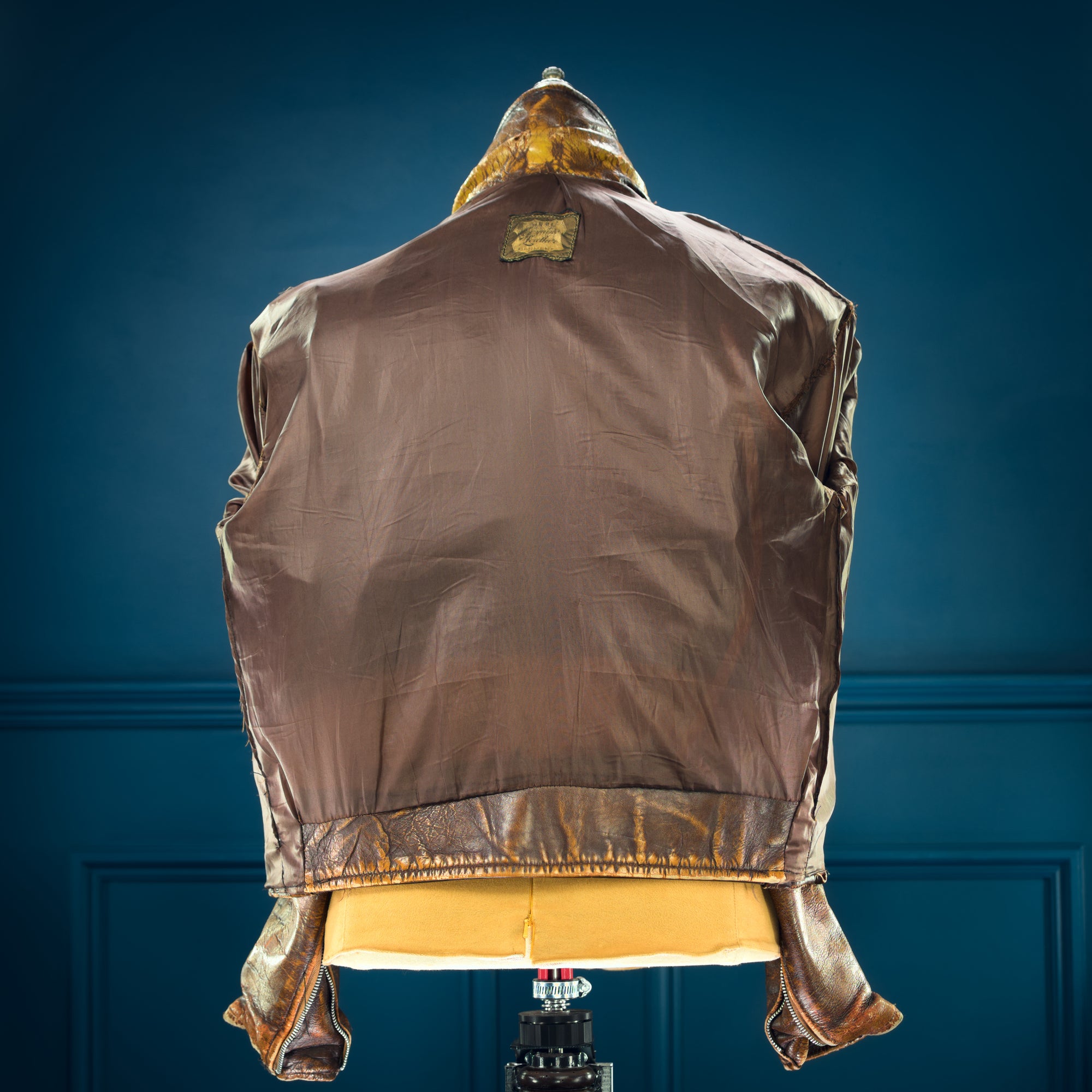 Vintage 1960s American Brown Steerhide Distressed Biker Rider Leather Jacket “L”