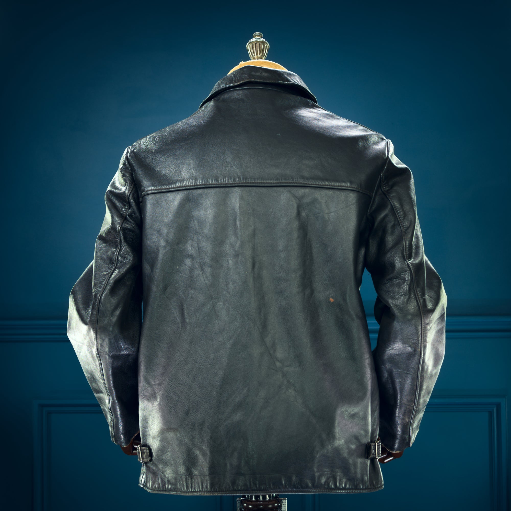 Vintage 1960s West German Horsehide Black Single Rider Biker Leather Jacket “M”