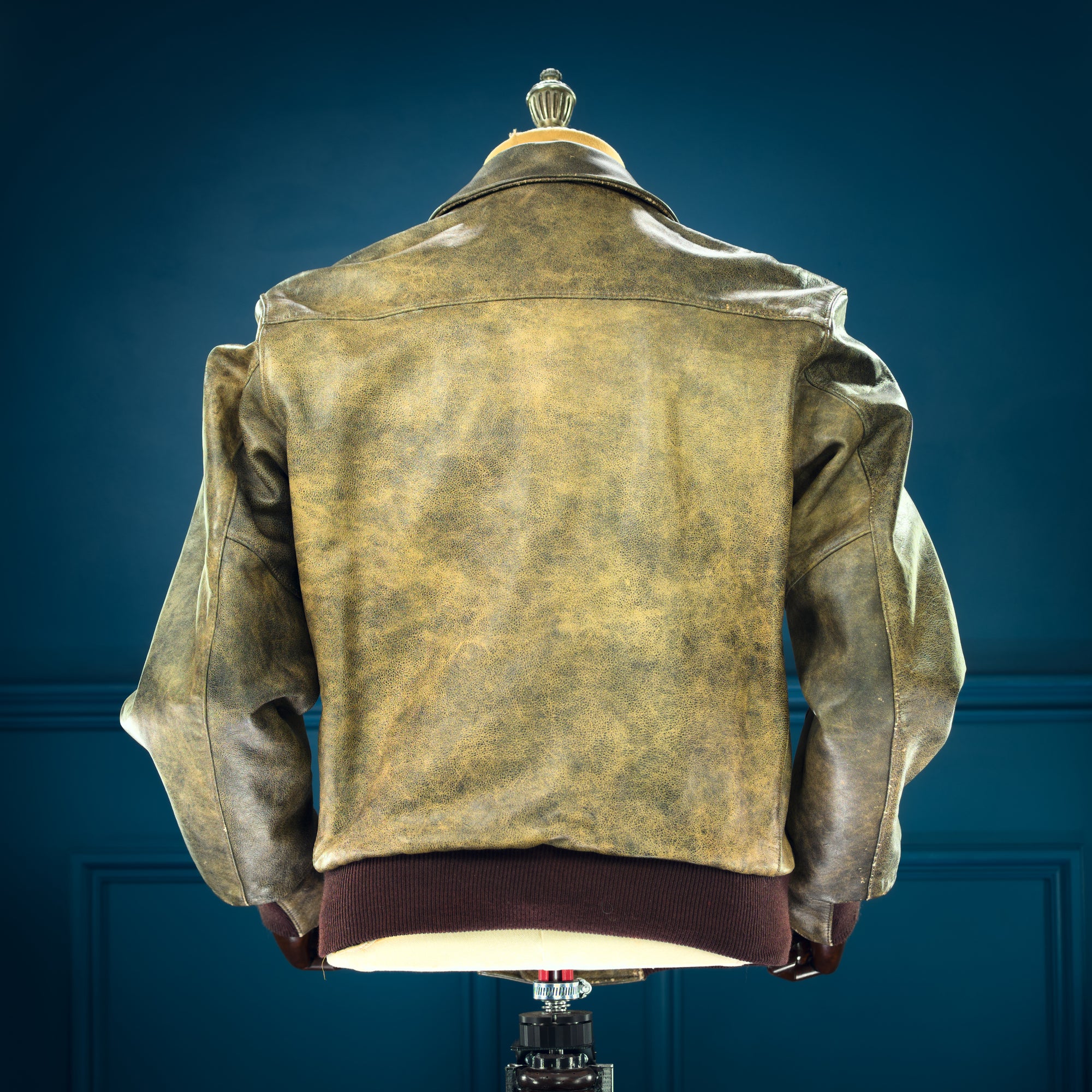 Vintage 1980s American Flight Bomber Aviator Buffalo Hide Leather Jacket “M”