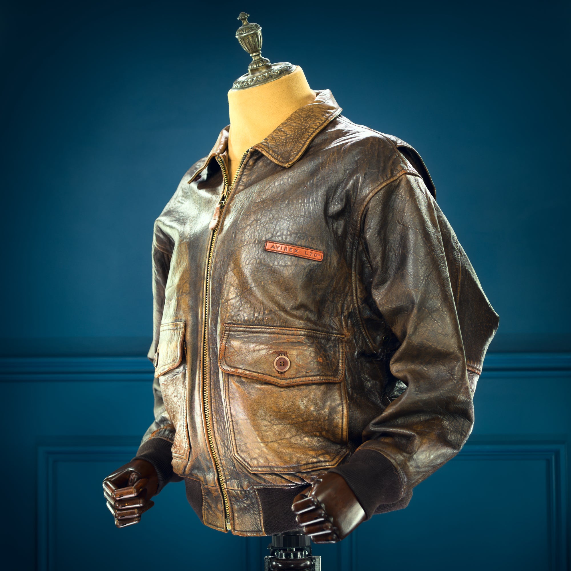 Vintage 1980s Avirex G1 Sheepskin Flight Bomber Aviator Leather Jacket USA “L”