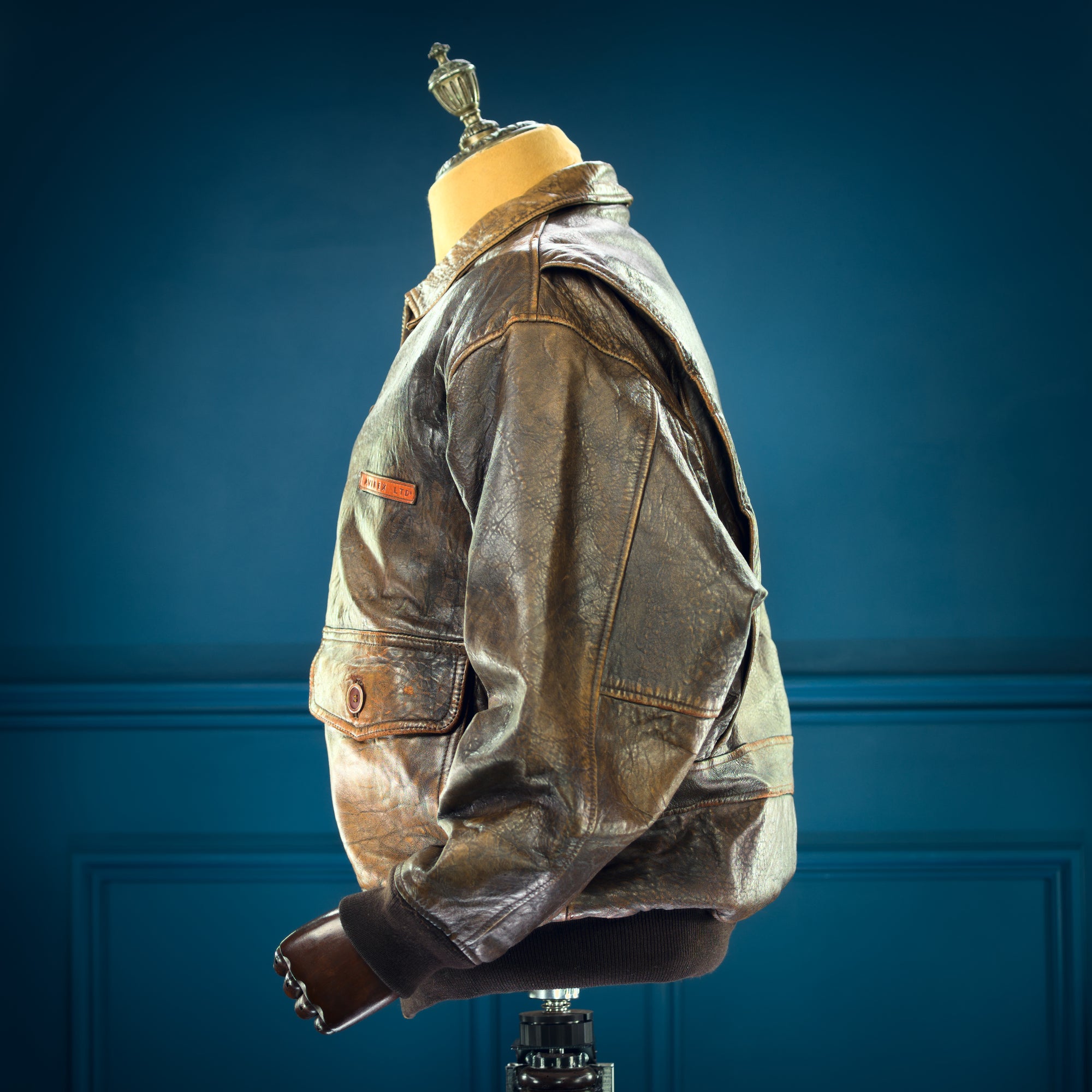 Vintage 1980s Avirex G1 Sheepskin Flight Bomber Aviator Leather Jacket USA “L”