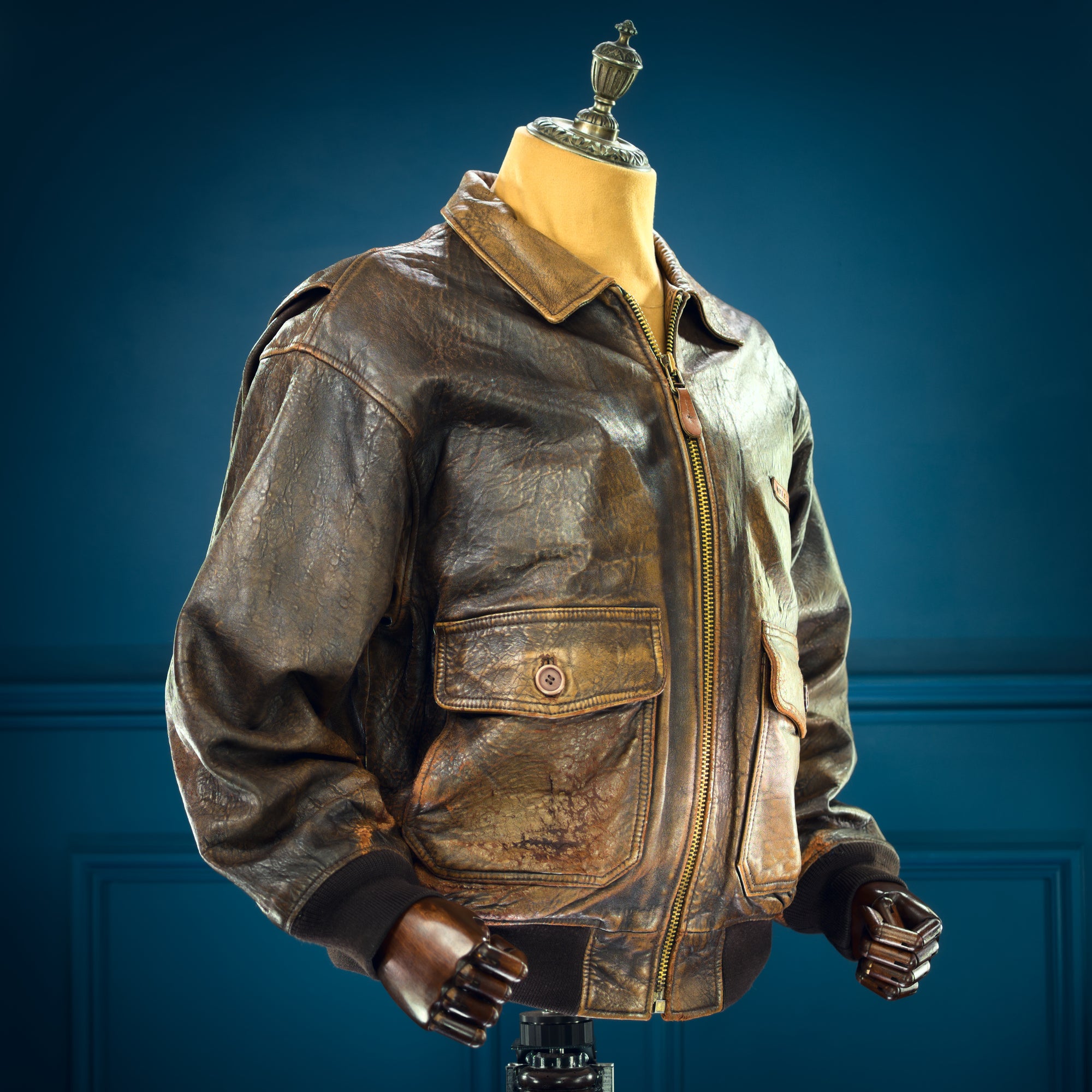 Vintage 1980s Avirex G1 Sheepskin Flight Bomber Aviator Leather Jacket USA “L”