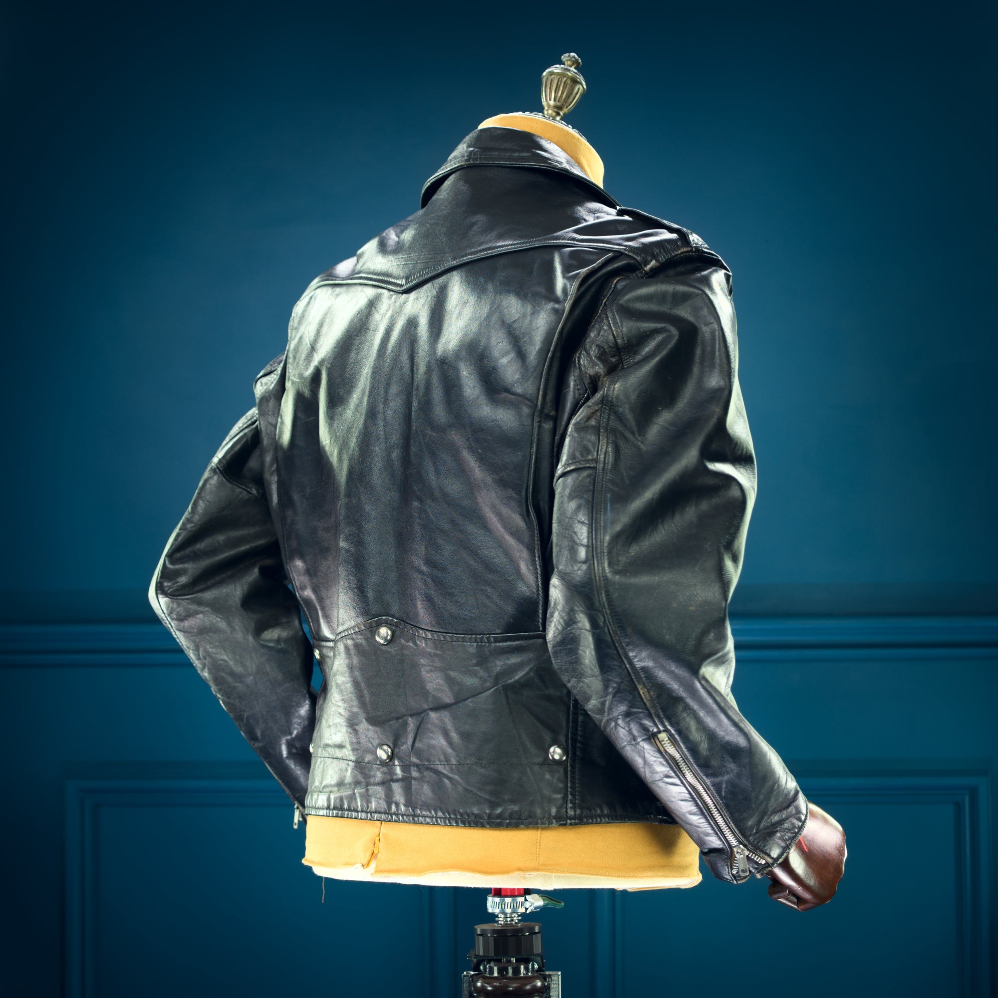 Vintage 1960s Sears Oakbrook Steerhide D Pocket Biker Moto Leather Jacket “M”